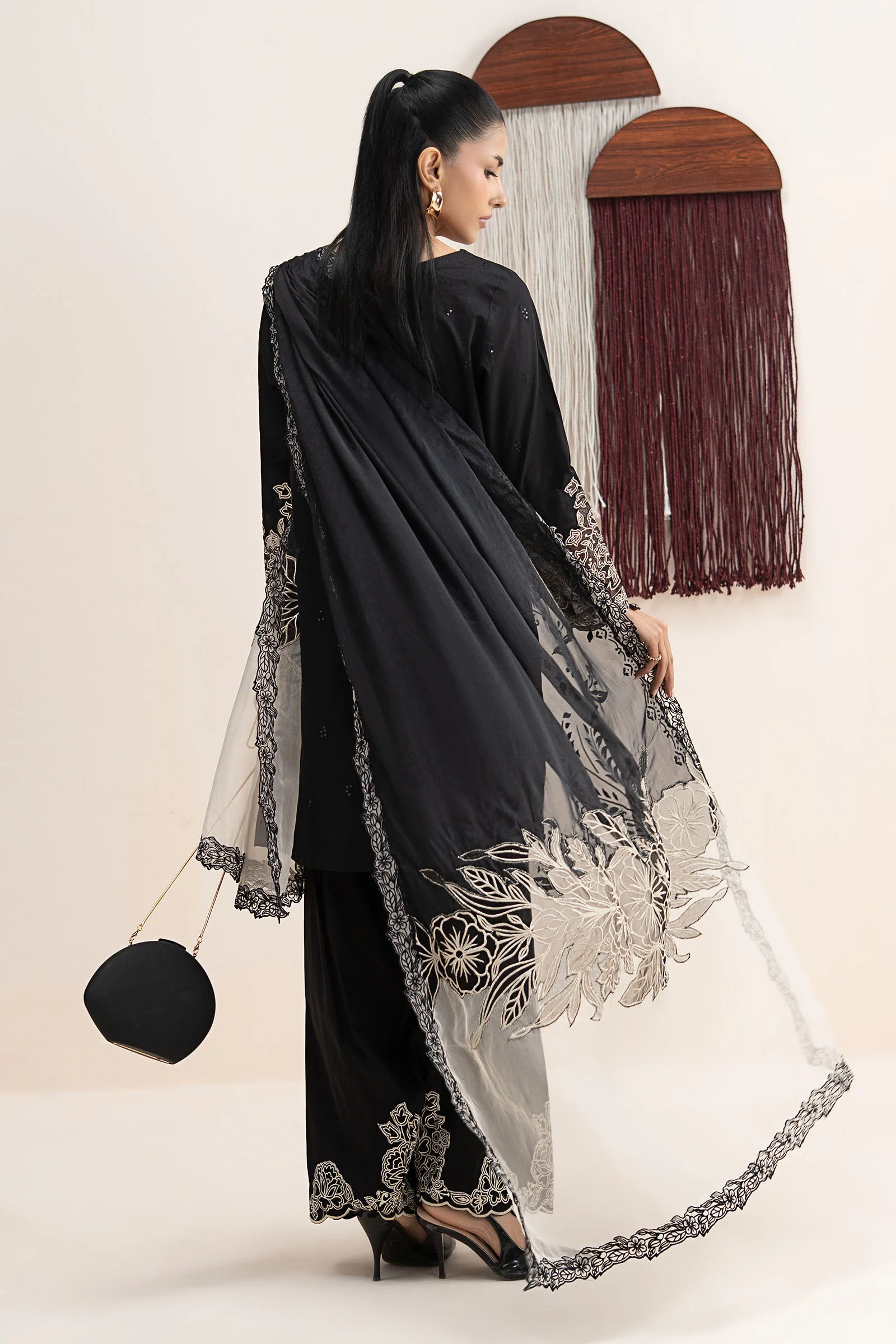 3 Piece Embroidered Dobby Lawn Suit - Image 8