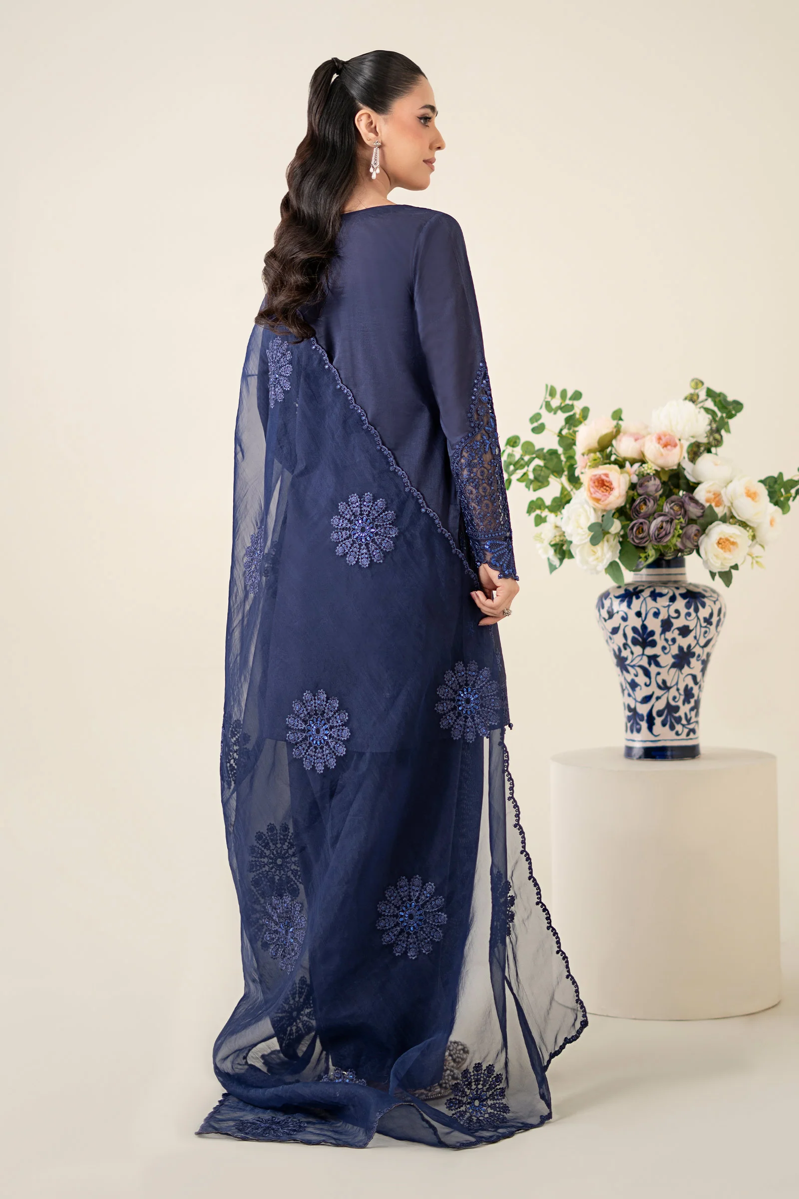 3 Piece Embroidered Dobby Suit - Image 7