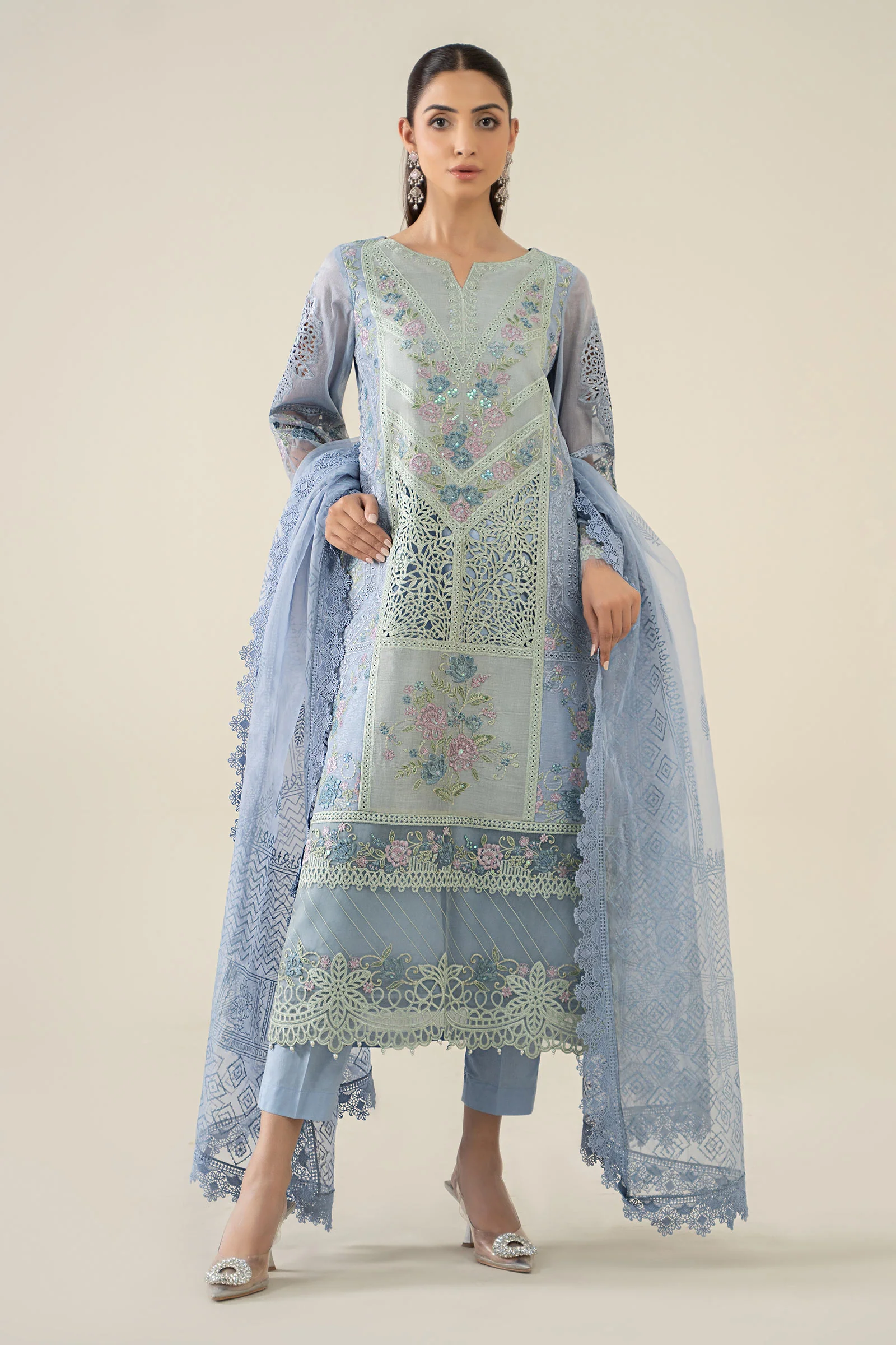 3 Piece Embroidered Masoori Lawn Suit