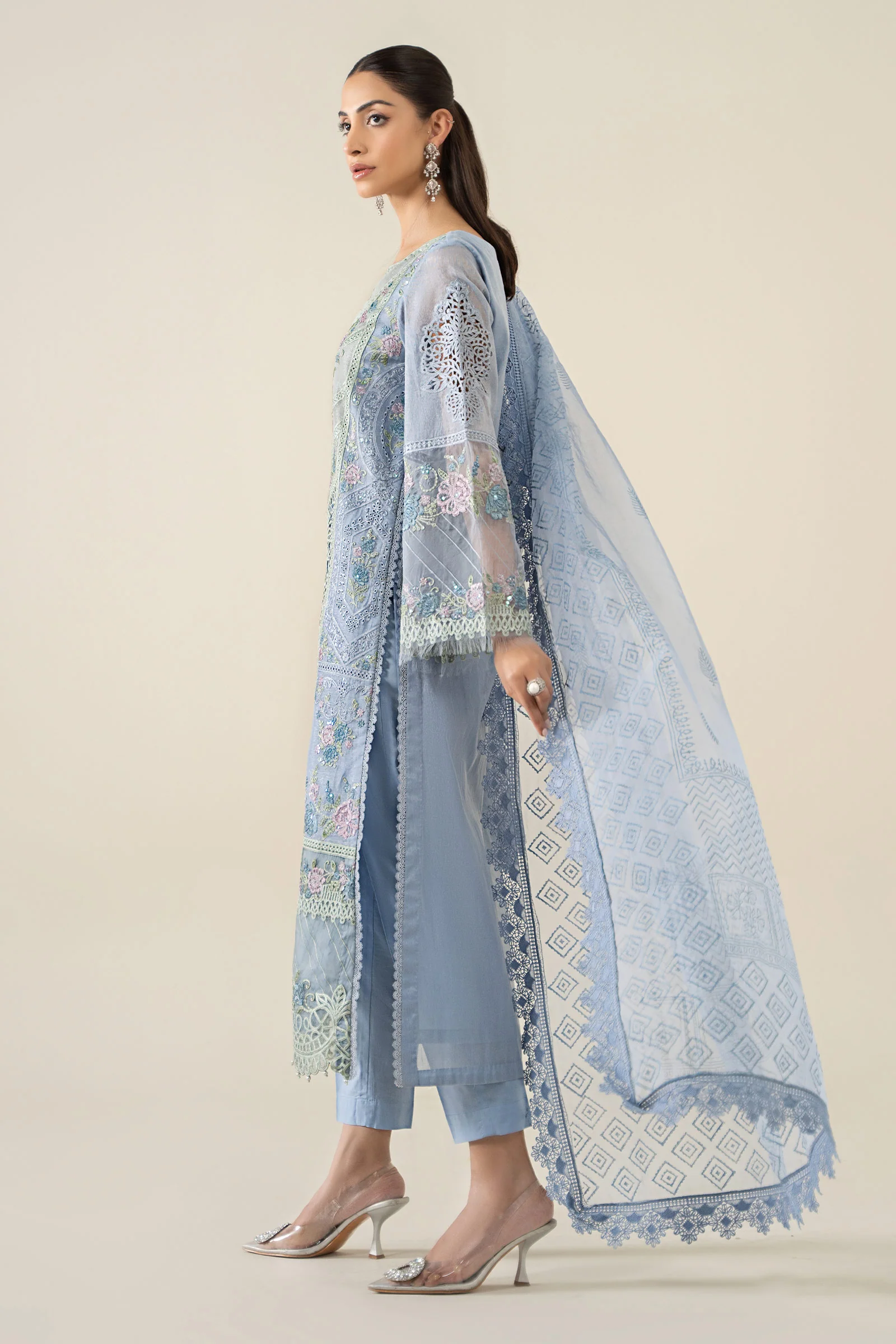 3 Piece Embroidered Masoori Lawn Suit - Image 6