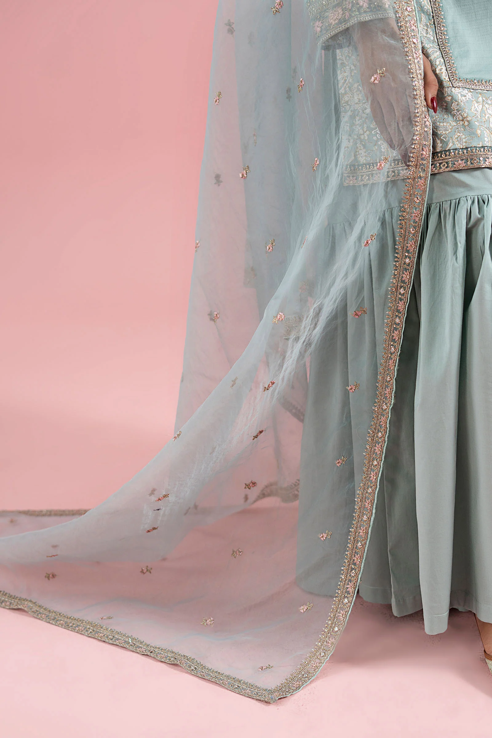3 Piece Embroidered Dobby Suit - Image 6