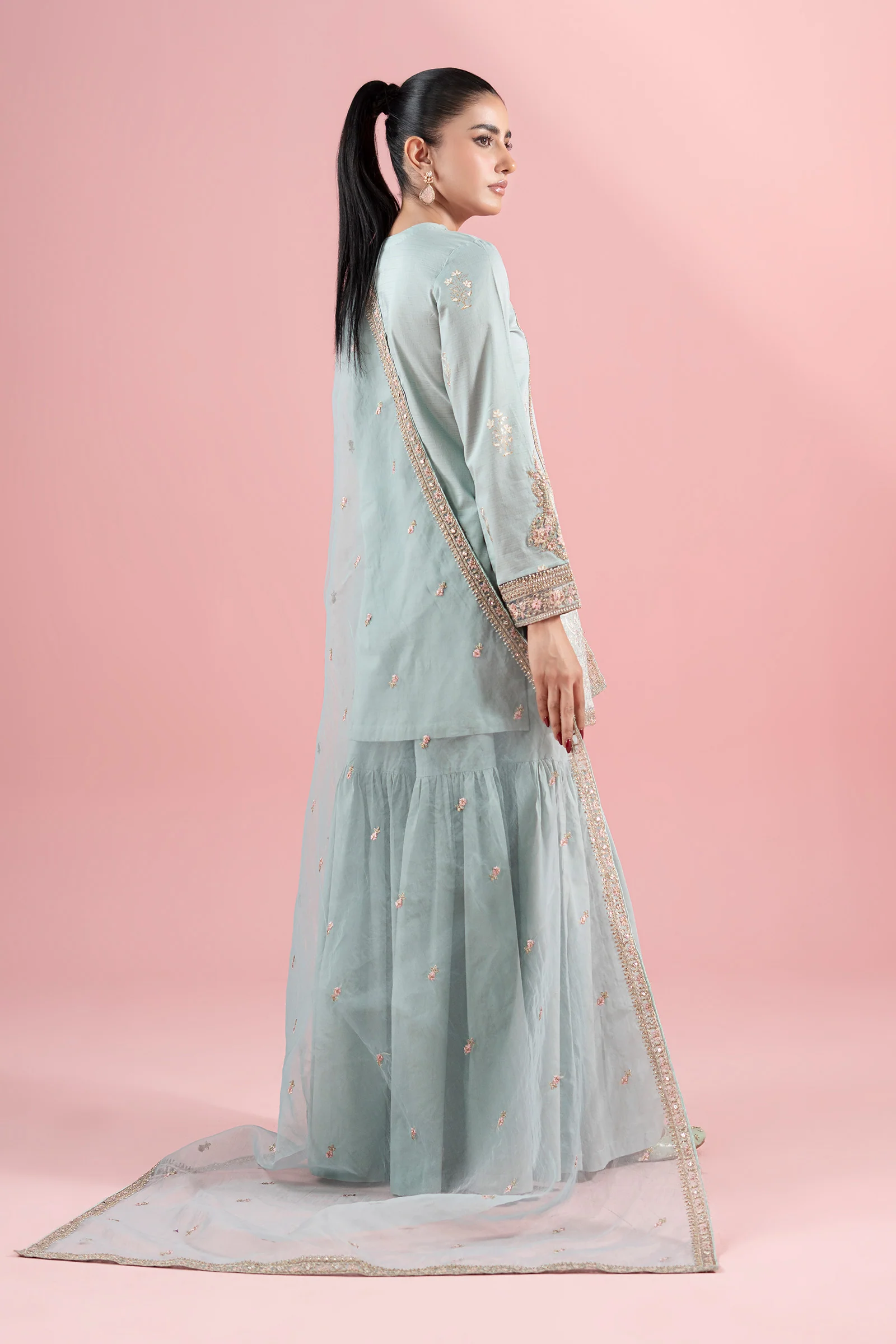 3 Piece Embroidered Dobby Suit - Image 8
