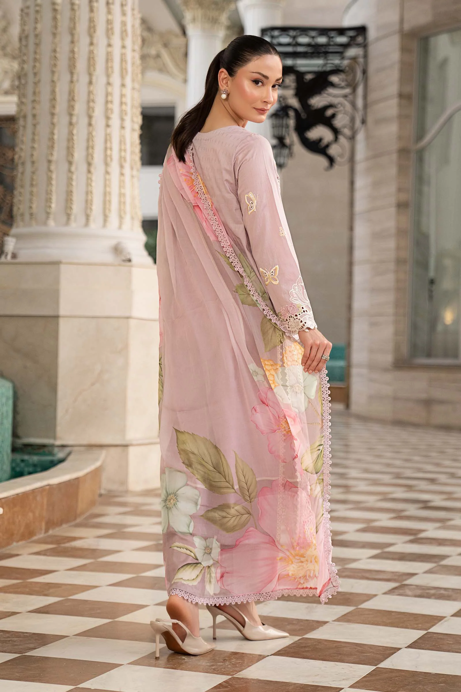 3 Piece Embroidered Dobby Lawn Suit - Image 7