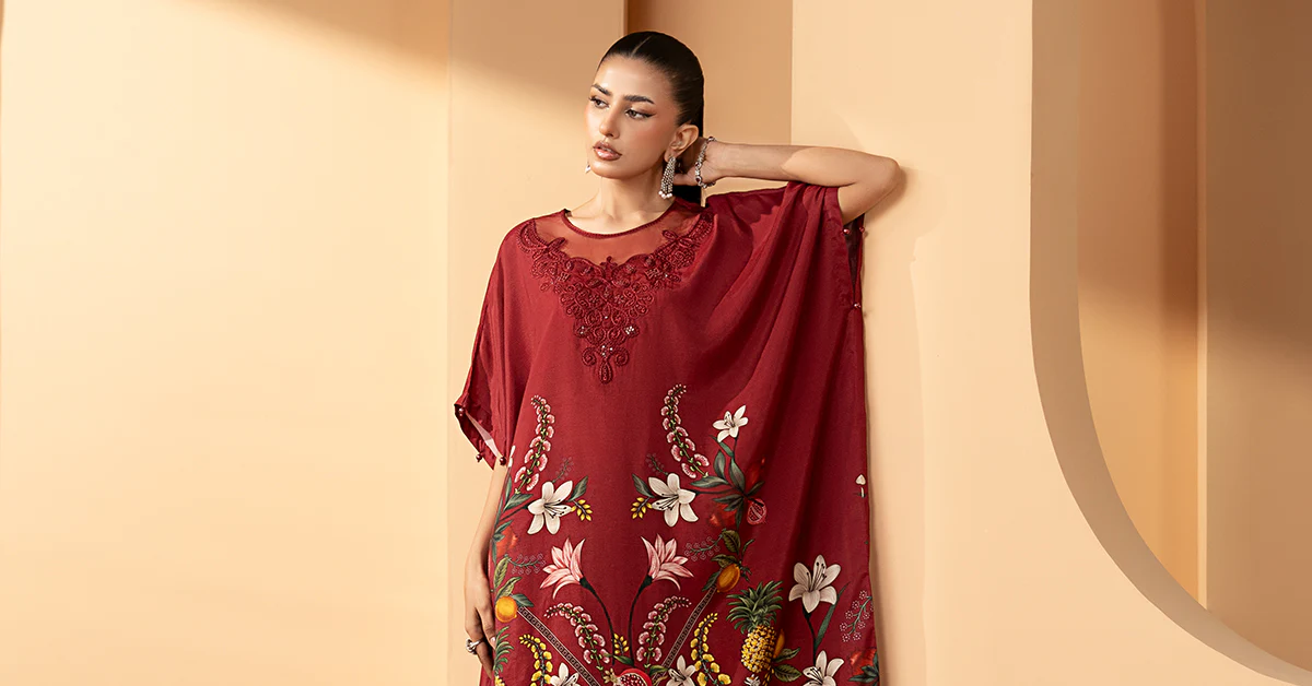 2 Piece Embroidered Raw Silk Suit - Image 7