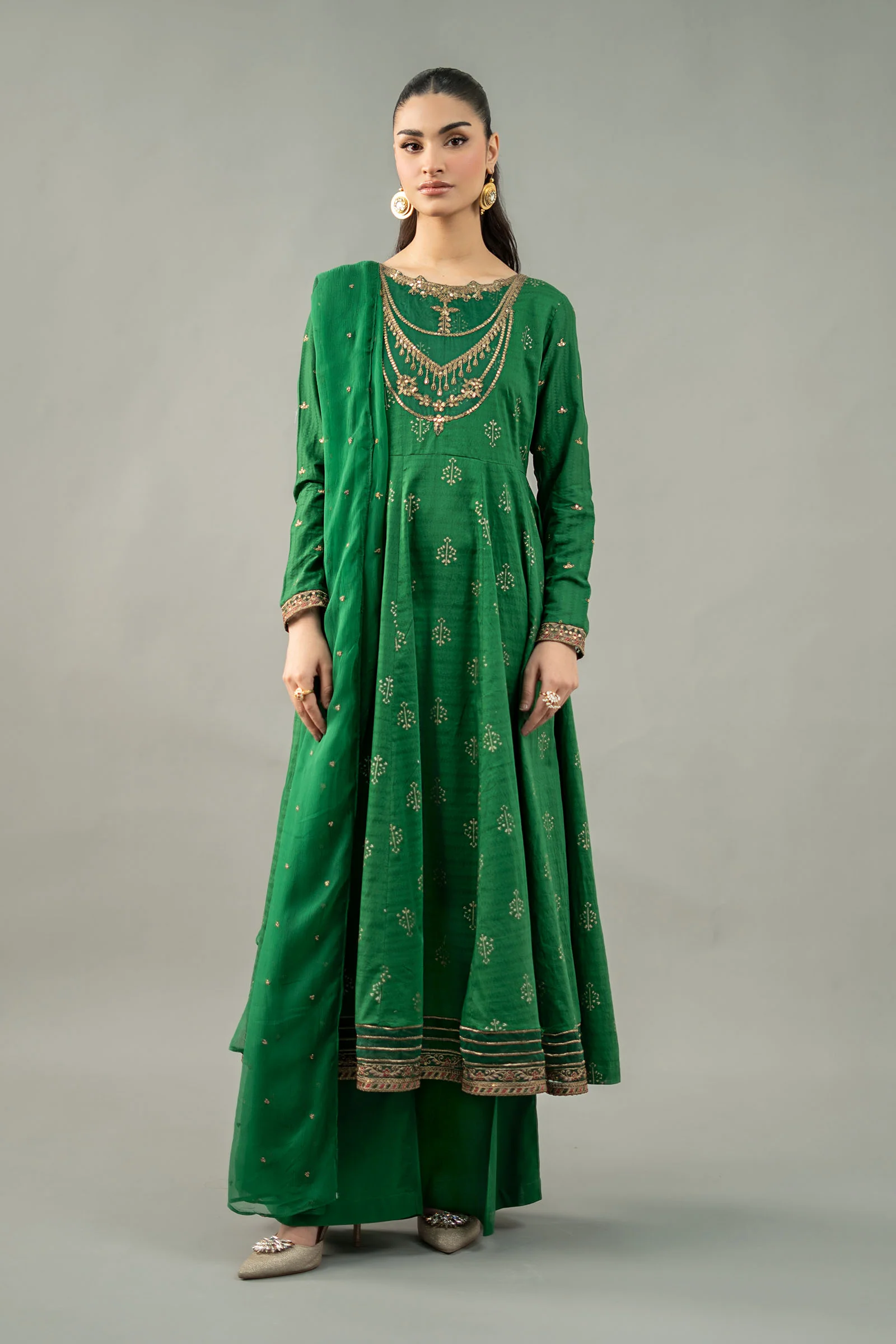 3 Piece Embroidered Suit
