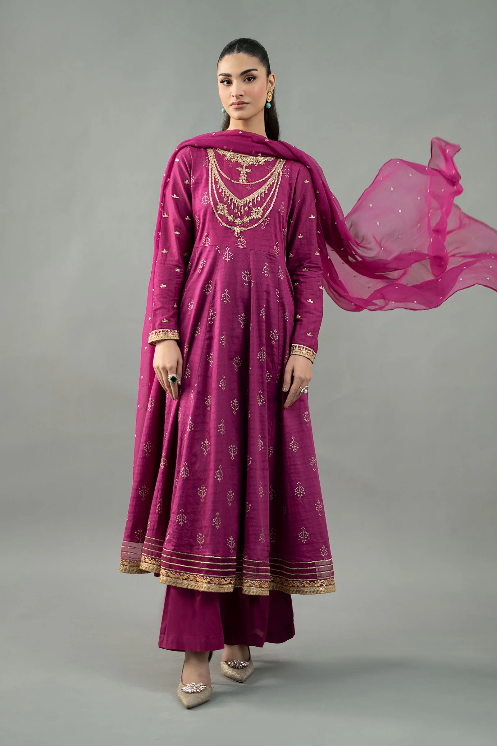3 Piece Embroidered Suit