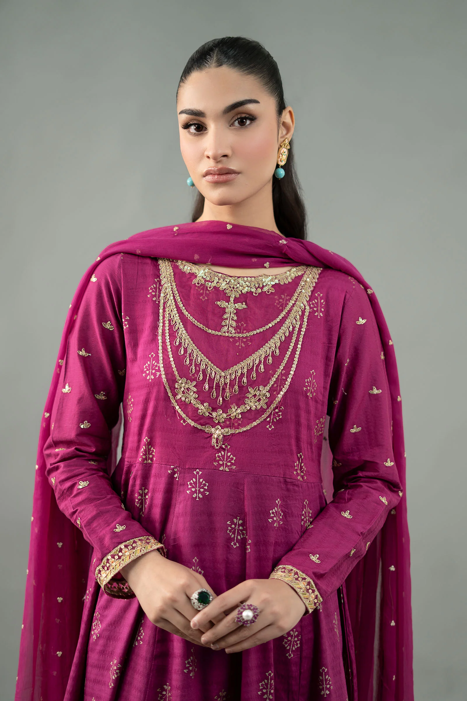 3 Piece Embroidered Suit - Image 2