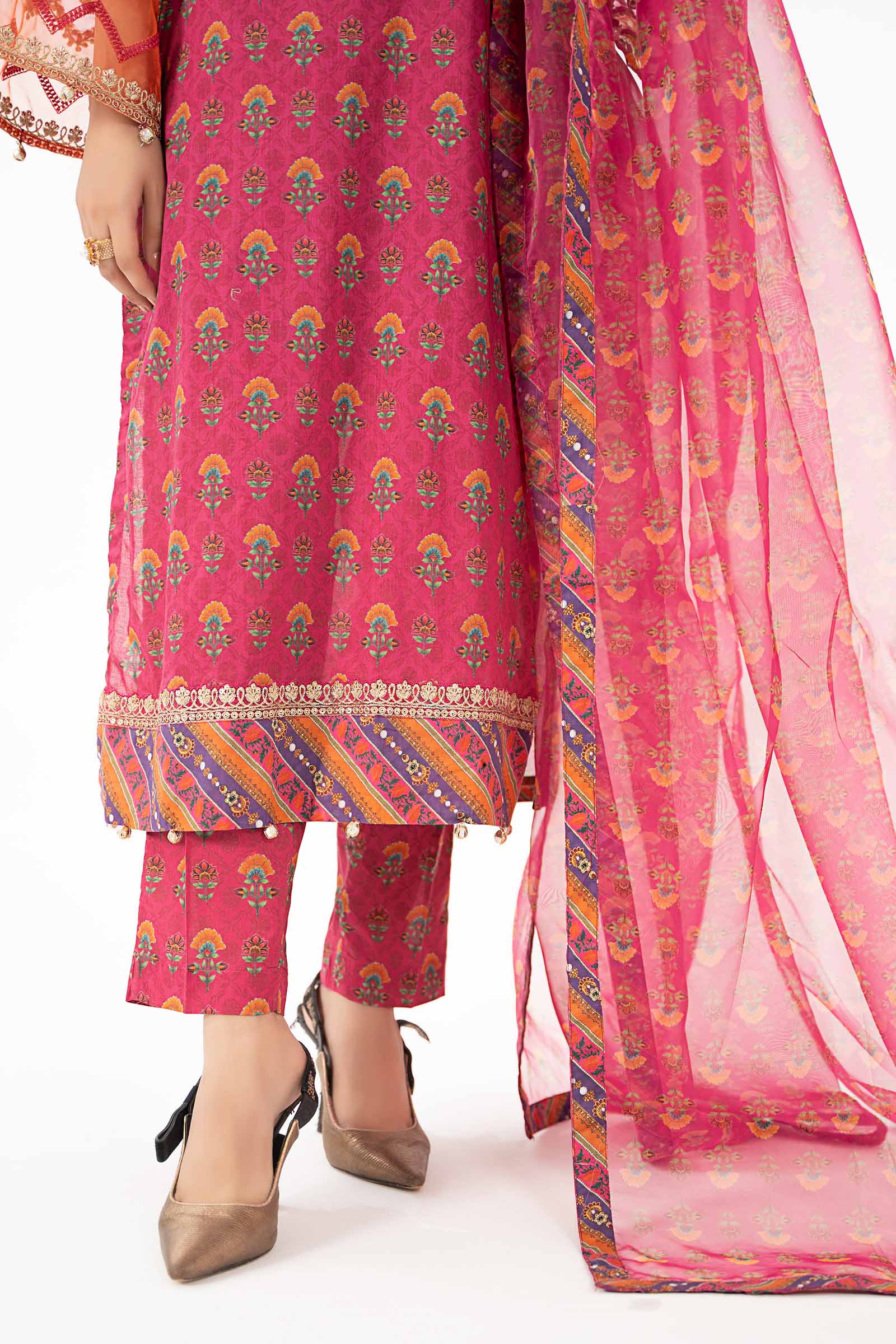 3 Piece Printed Lawn Suit - Image 3