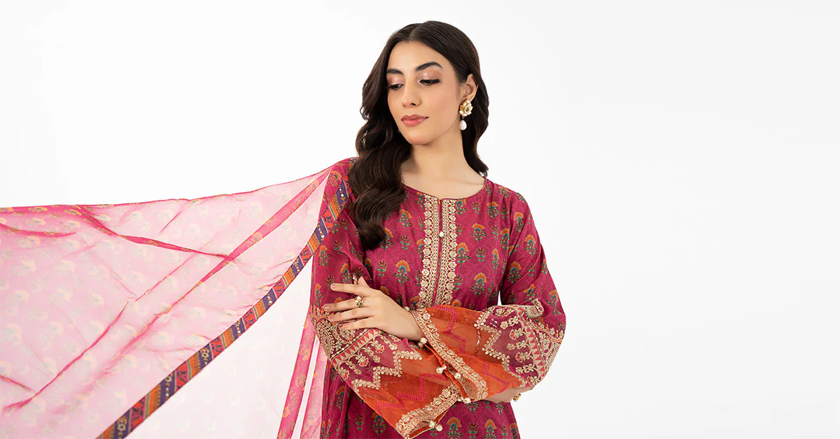 3 Piece Printed Lawn Suit - Image 7