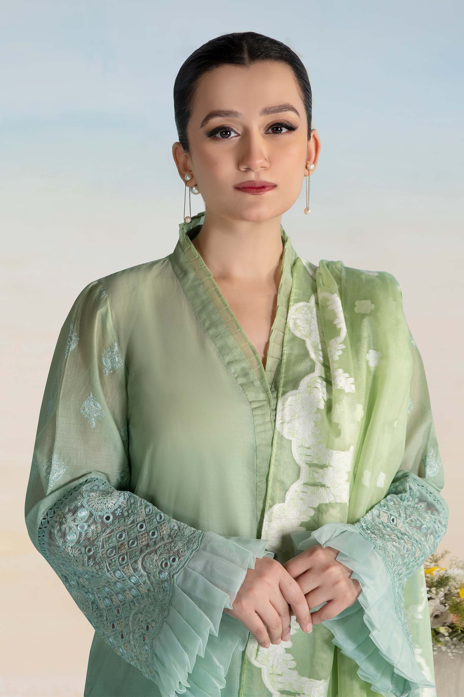 3 Piece Dyed Lawn Suit - Image 3
