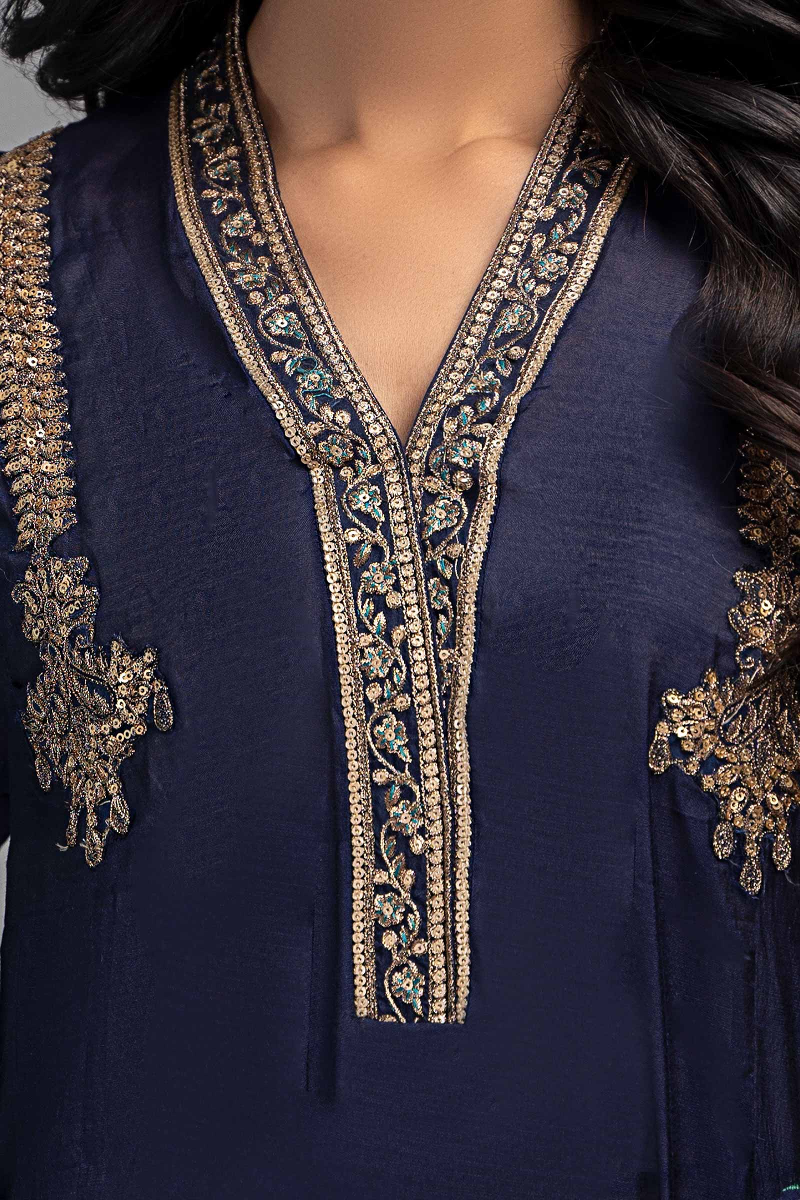 3 Piece Dyed Paper Cotton Suit - Image 4
