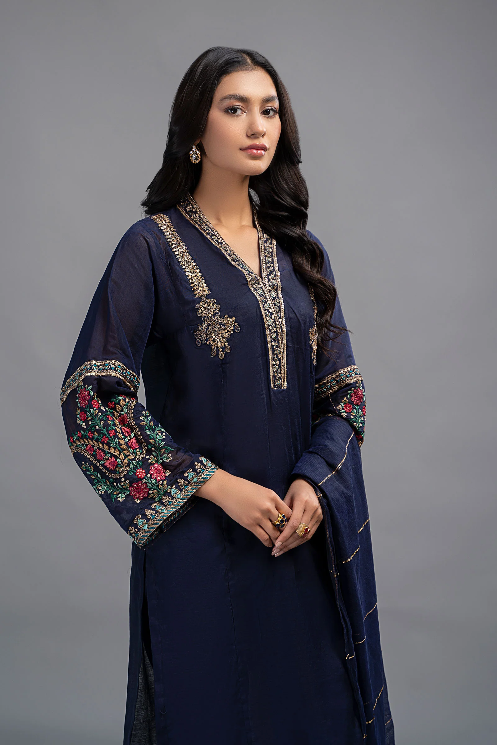3 Piece Dyed Paper Cotton Suit - Image 5