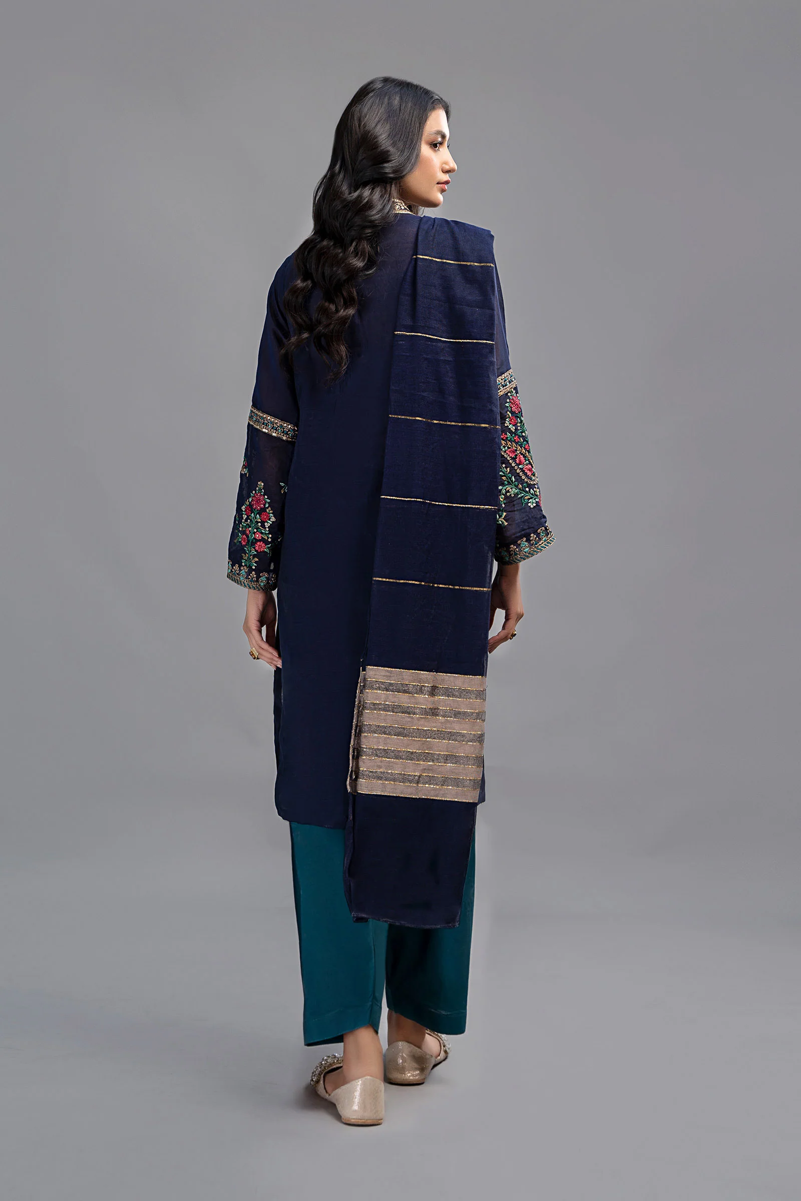 3 Piece Dyed Paper Cotton Suit - Image 7