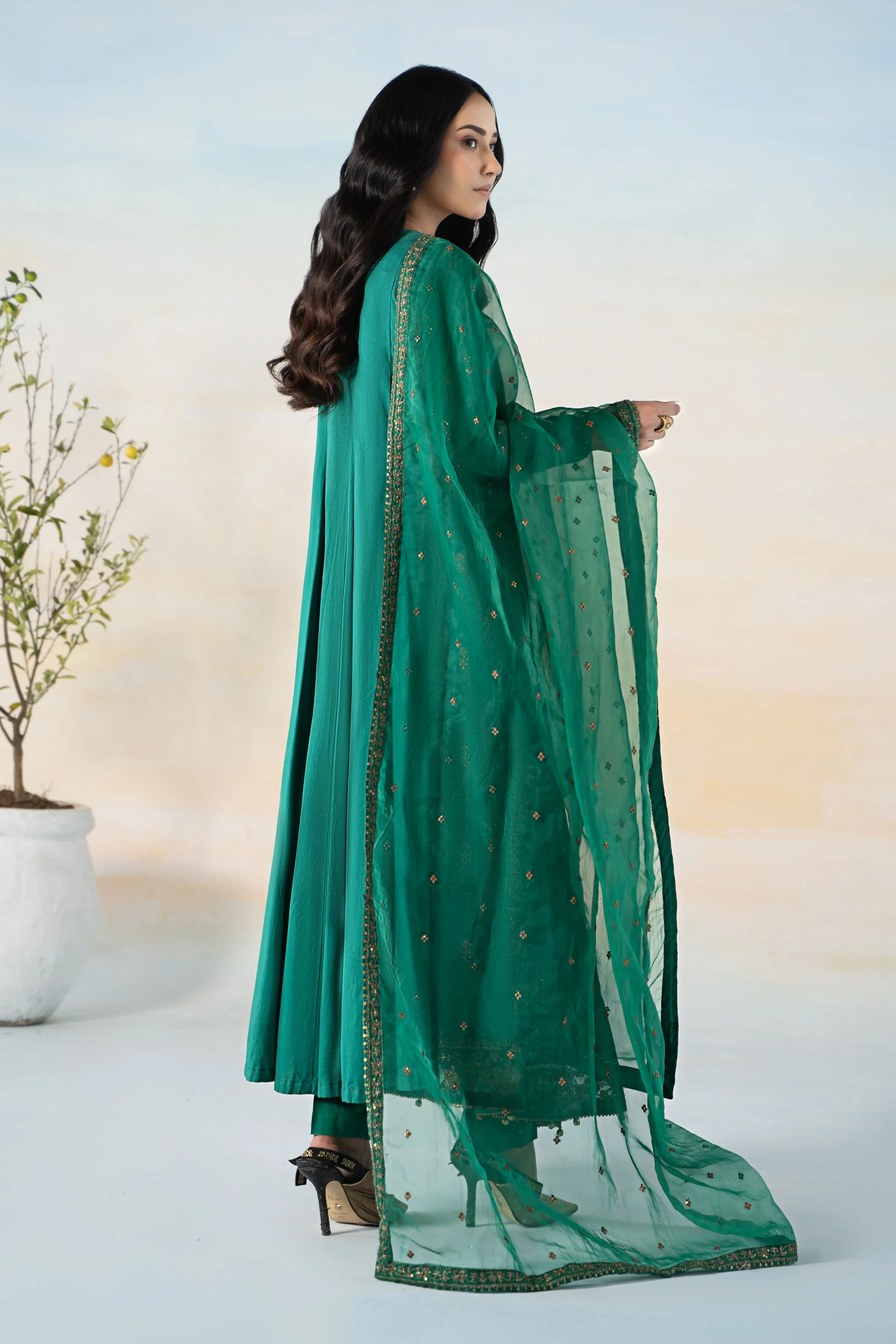 3 Piece Embroidered Dobby Suit - Image 8