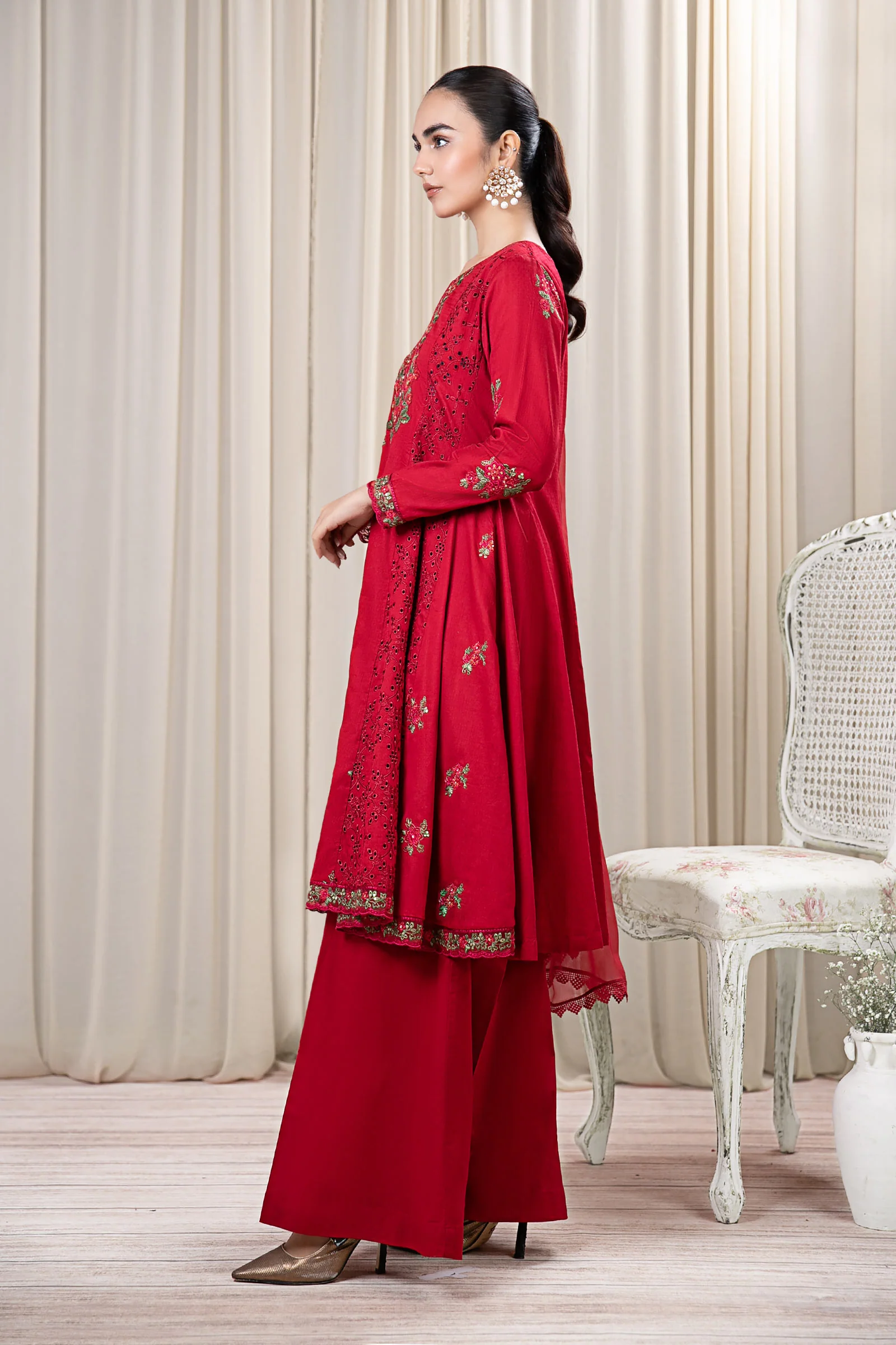 3 Piece Embroidered Dobby Suit - Image 6