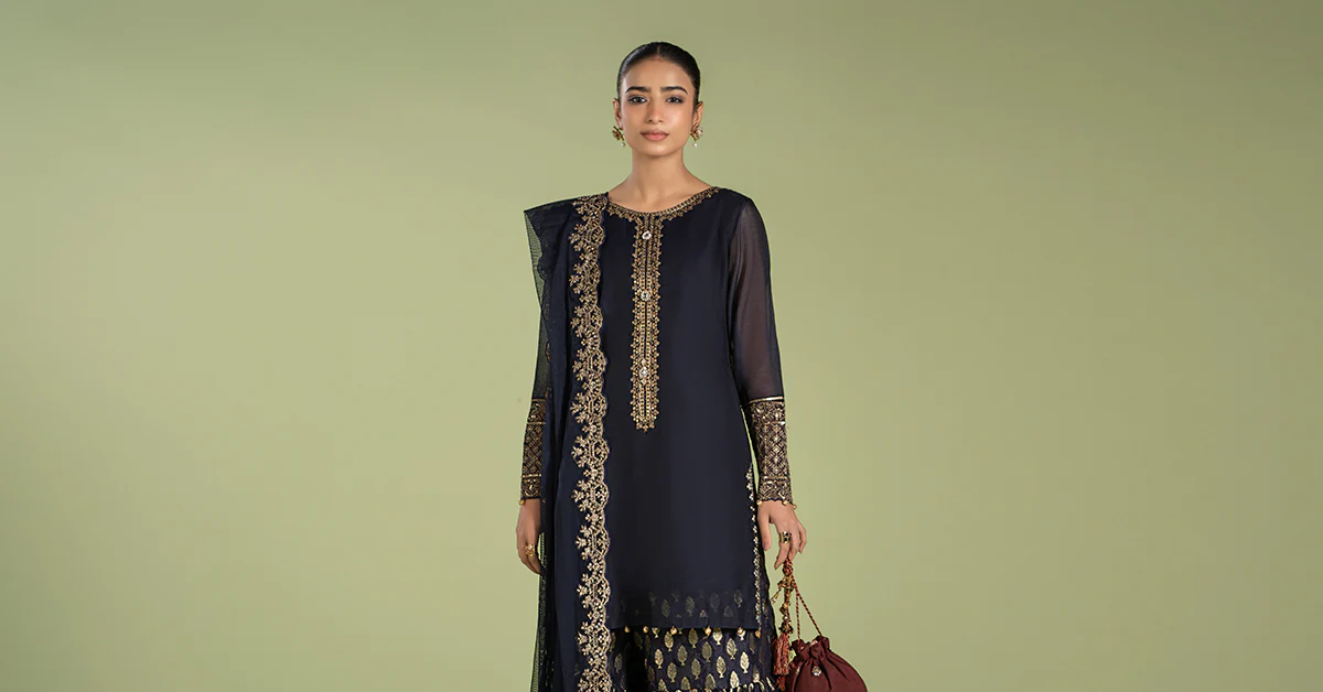 3 Piece Dyed Paper Cotton Suit - Image 10