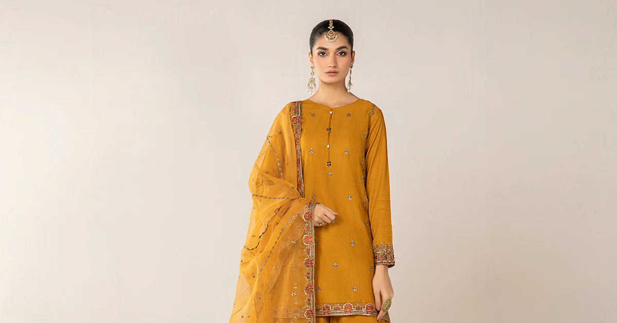 3 Piece Embroidered Dobby Suit - Image 13