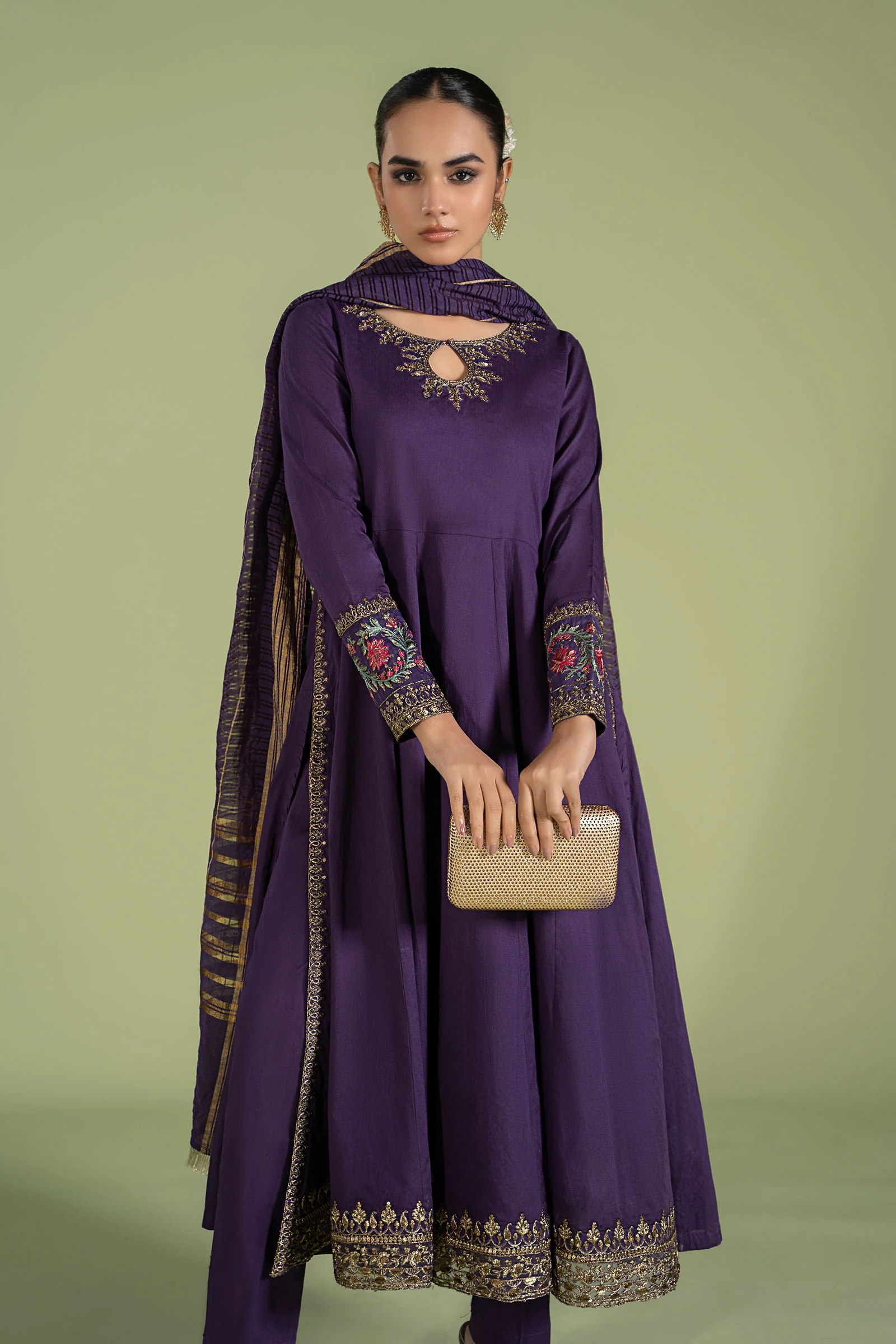 3 Piece Dyed Lawn Suit - Image 2