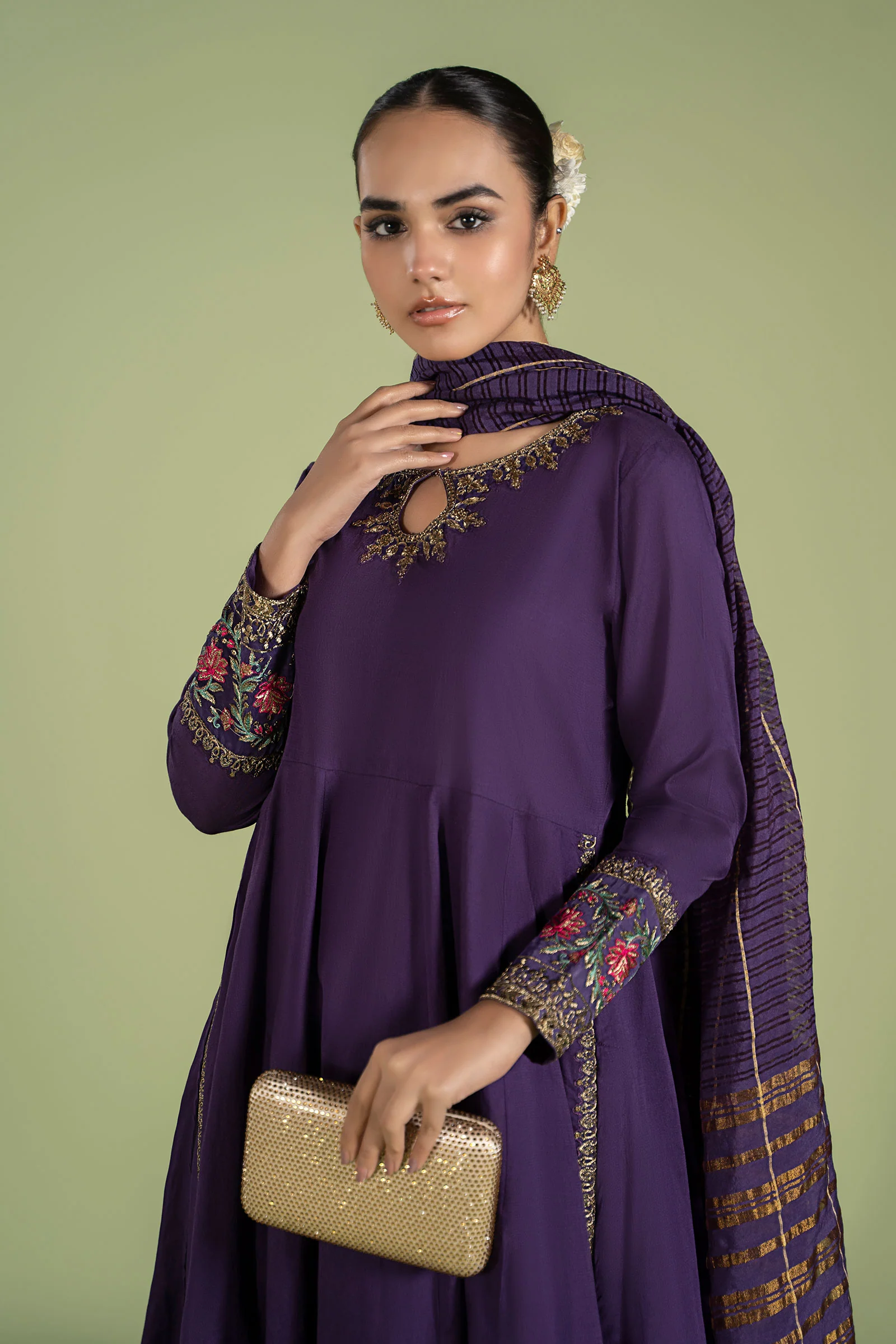 3 Piece Dyed Lawn Suit - Image 3