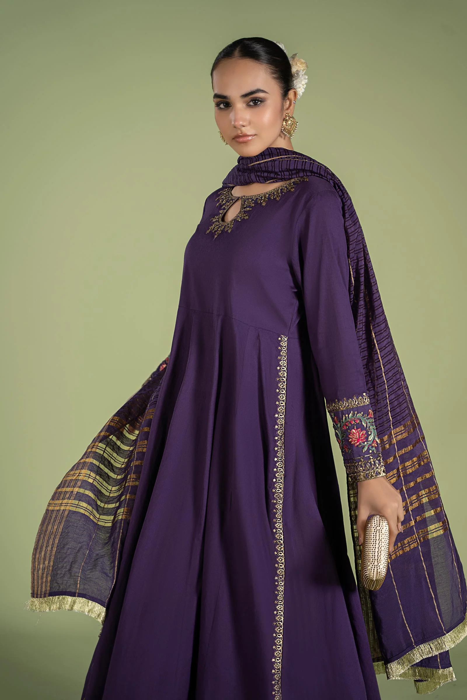 3 Piece Dyed Lawn Suit - Image 4