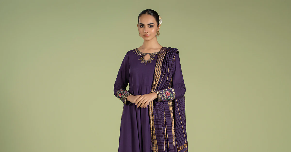 3 Piece Dyed Lawn Suit - Image 8
