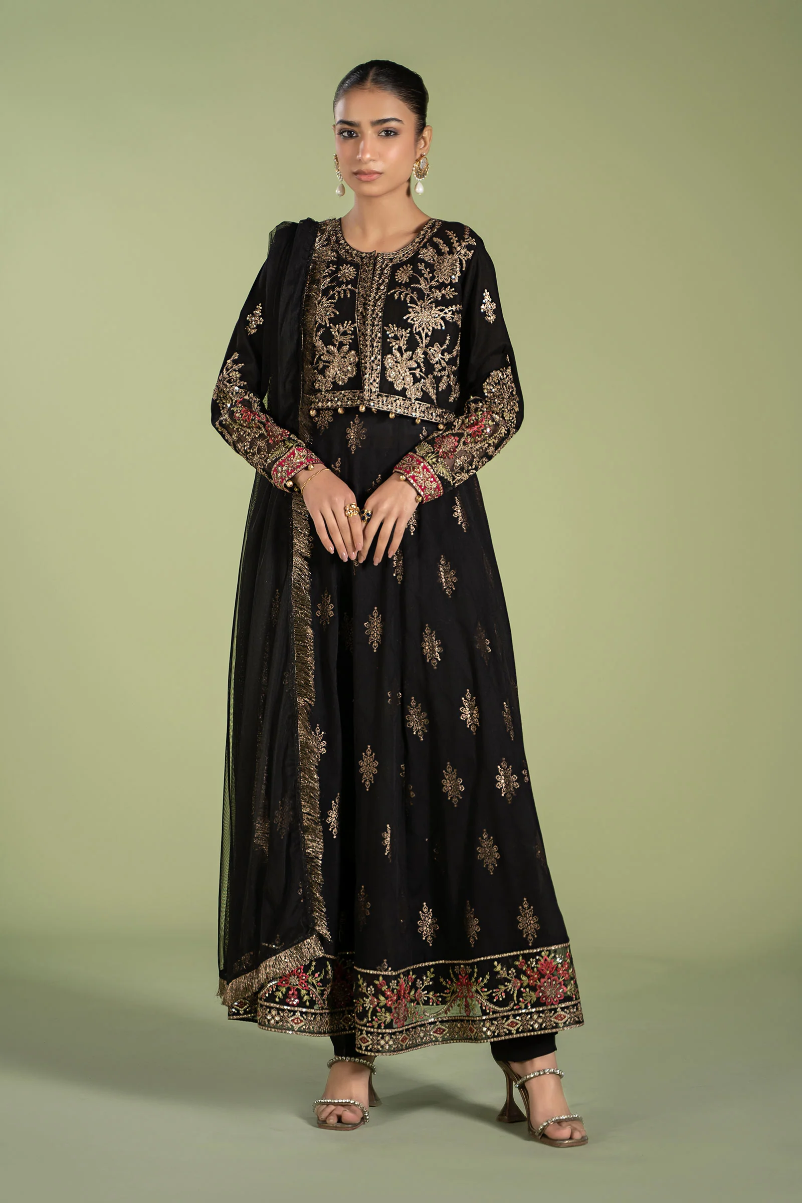 3 Piece Printed Jacquard Suit