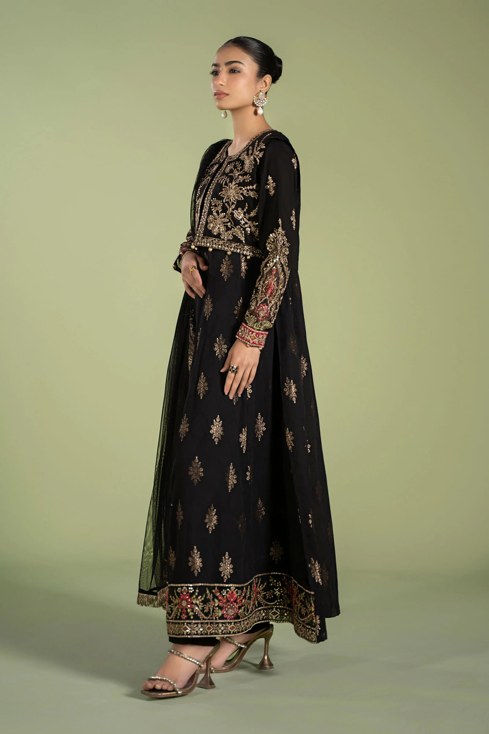 3 Piece Printed Jacquard Suit - Image 5