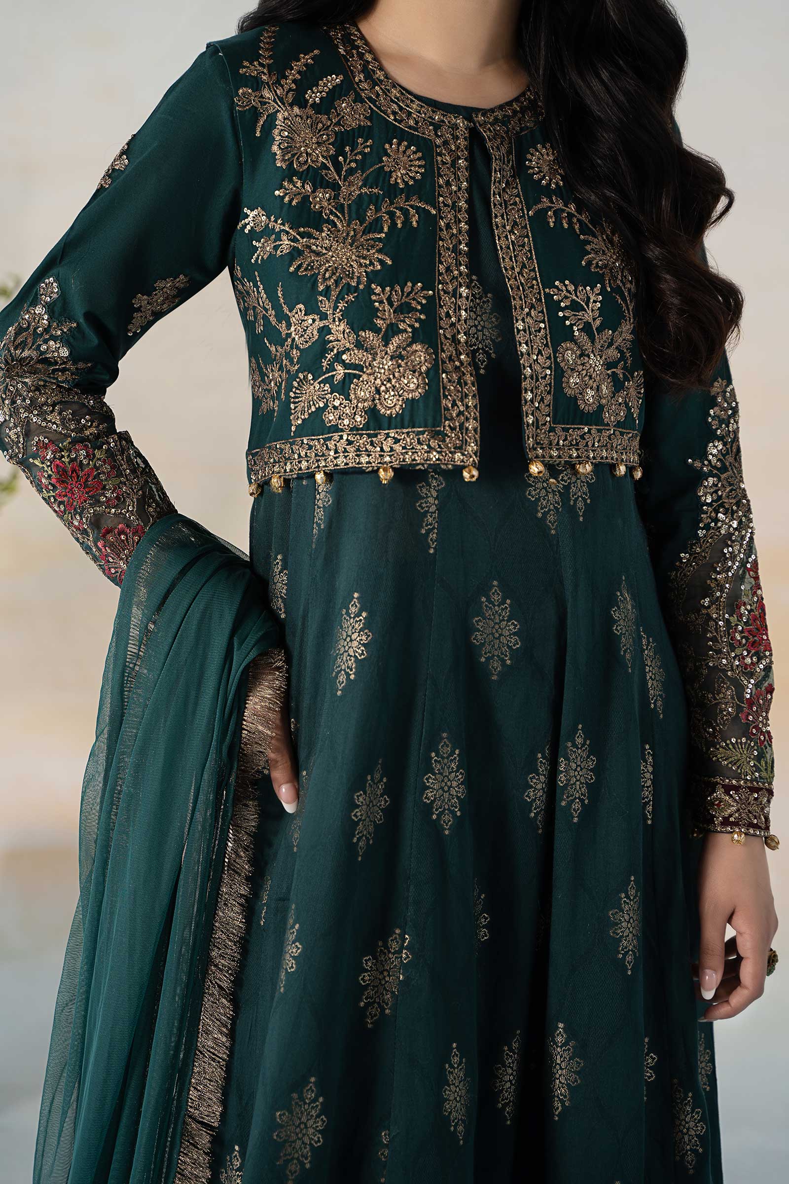 3 Piece Printed Jacquard Suit - Image 2