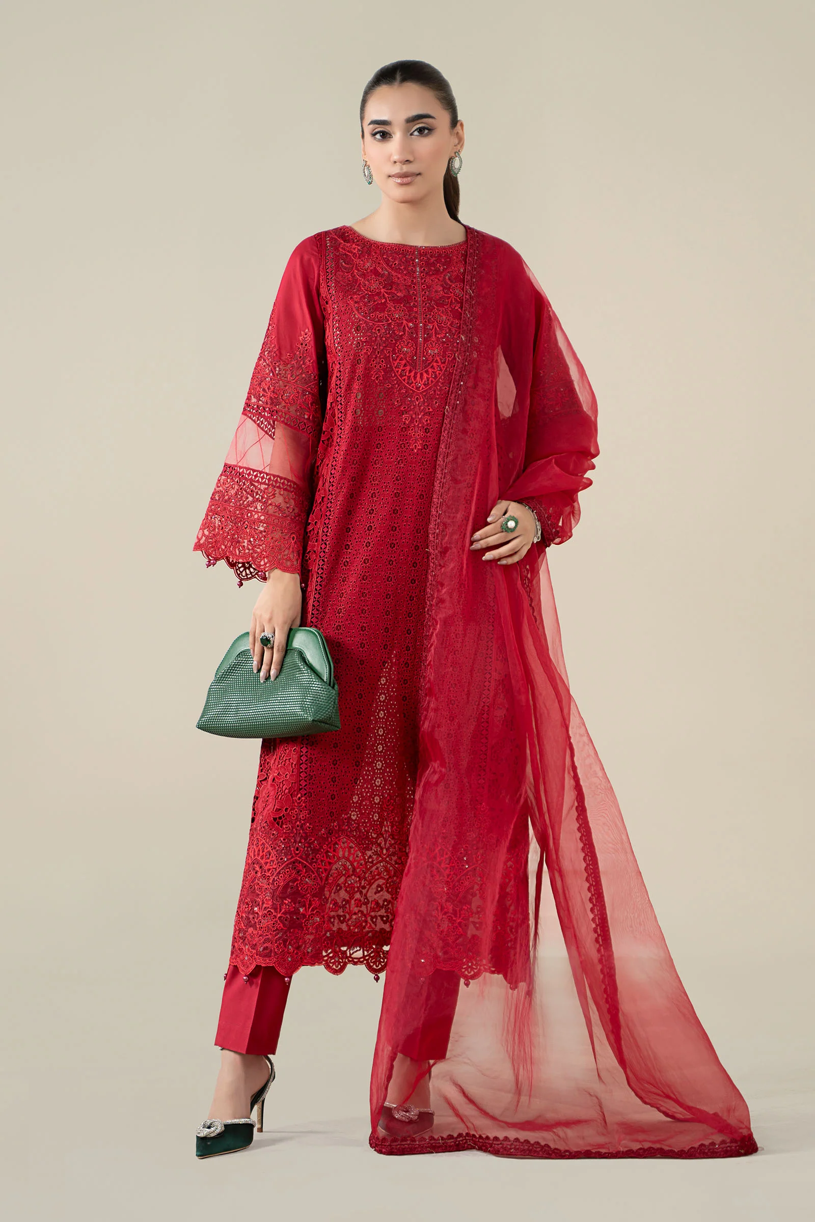 3 Piece Embroidered Lawn Suit