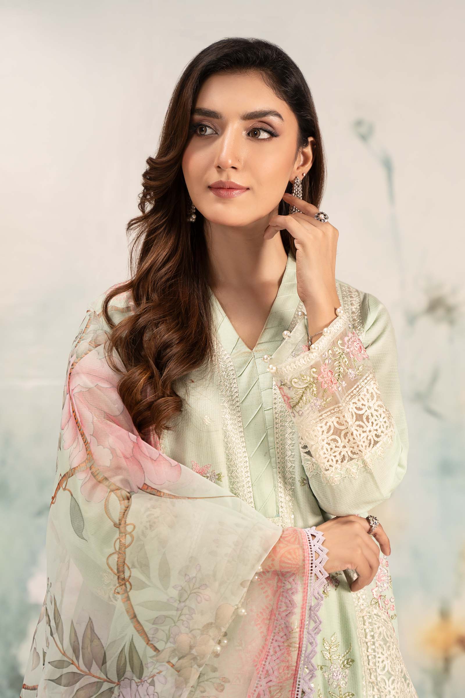 3 Piece Embroidered Dobby Lawn Suit - Image 10