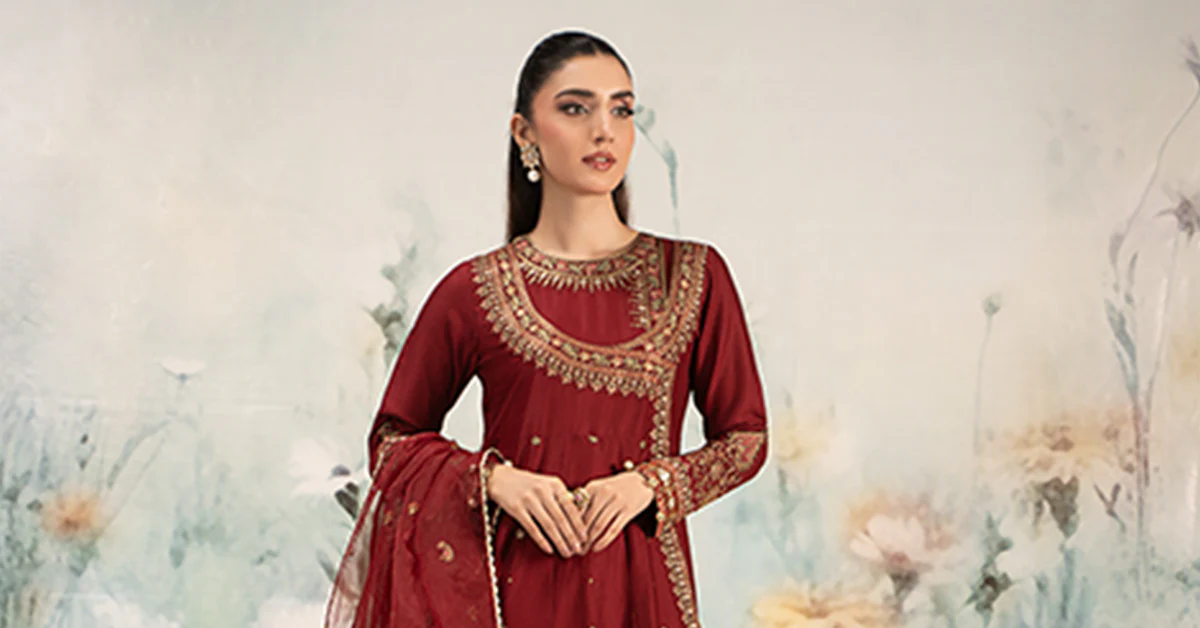 3 Piece Embroidered Dobby Lawn Suit - Image 7