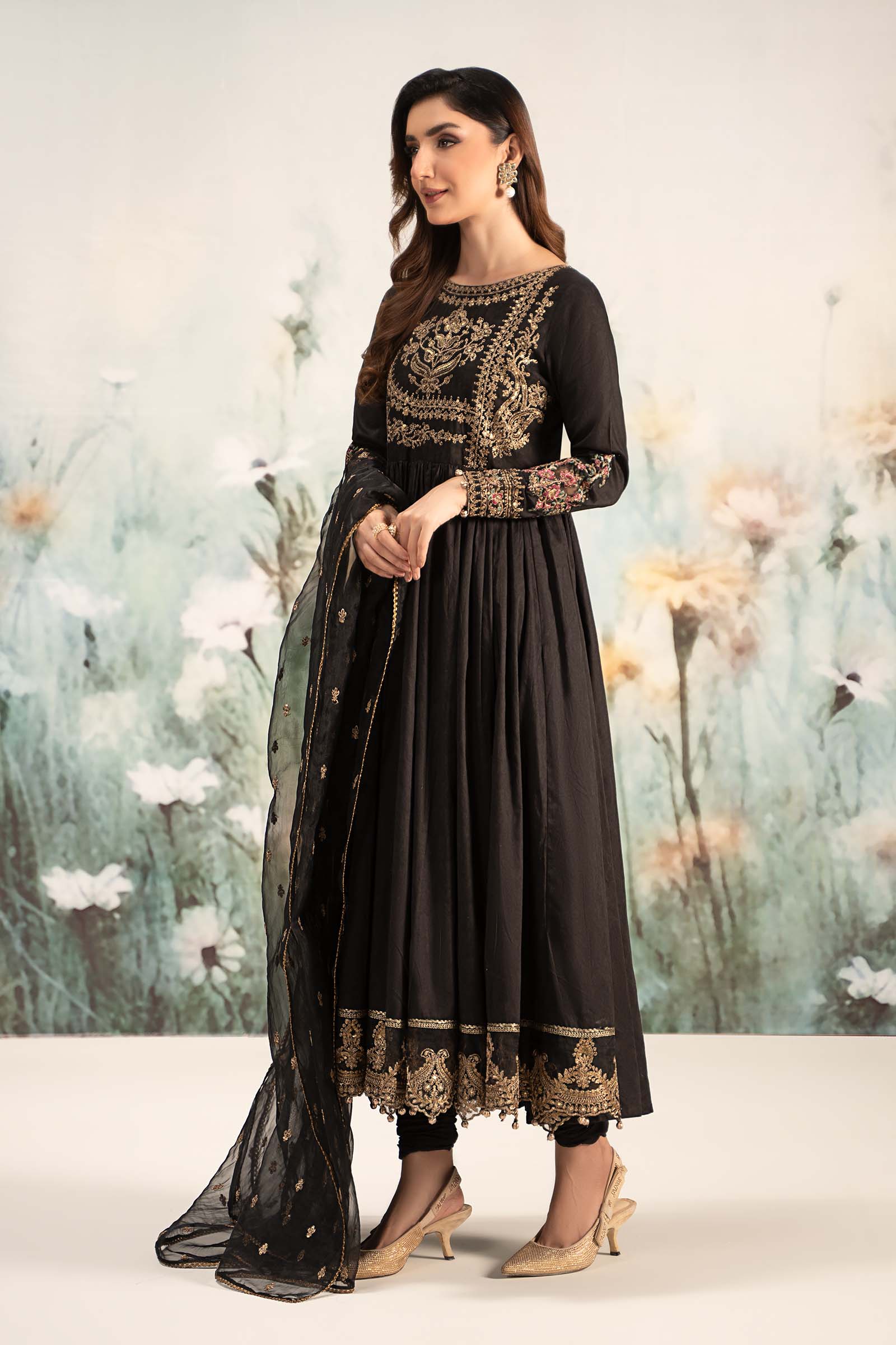 3 Piece Embroidered Self Jacquard Lawn Suit - Image 5