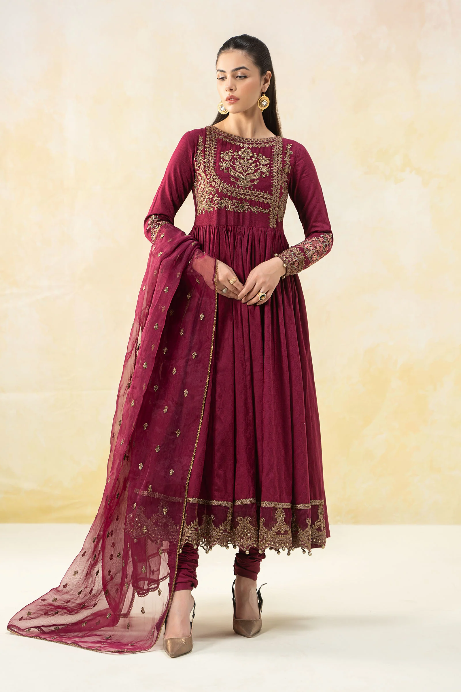3 Piece Embroidered Self Jacquard Lawn Suit - Image 5