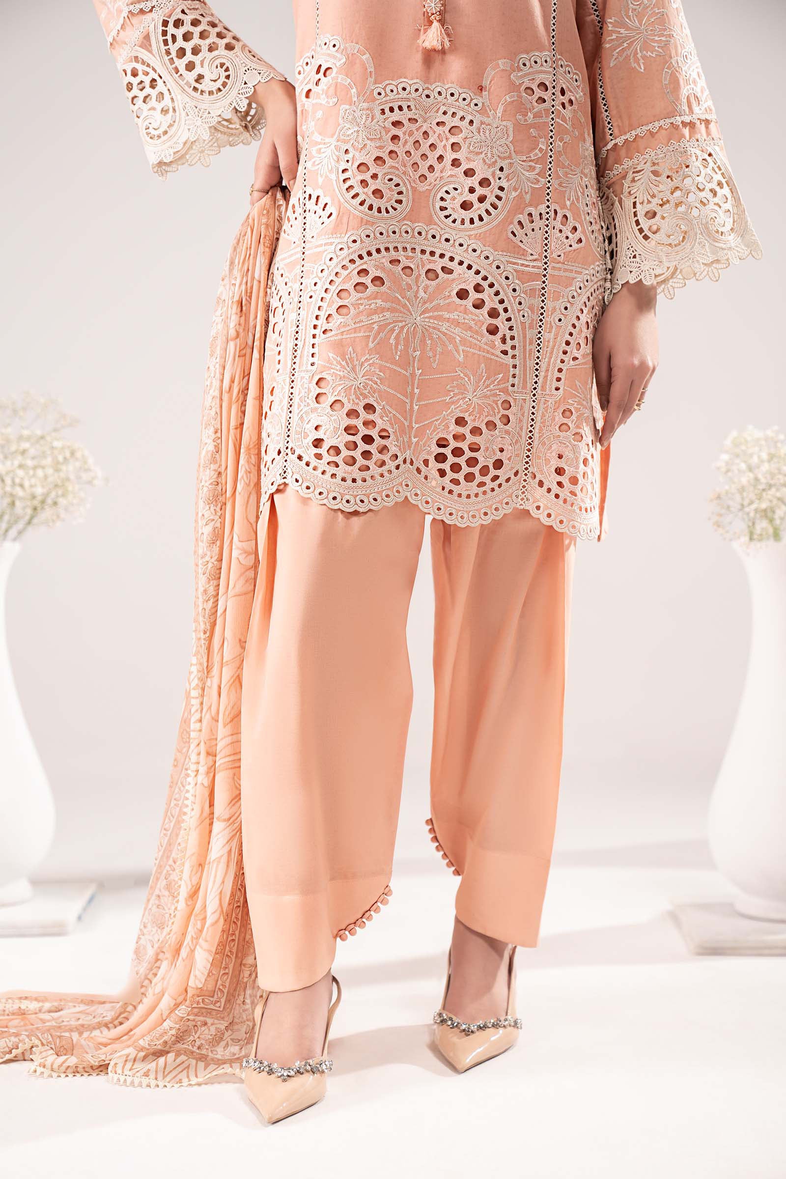 3 Piece Embroidered Dobby Lawn Suit - Image 5