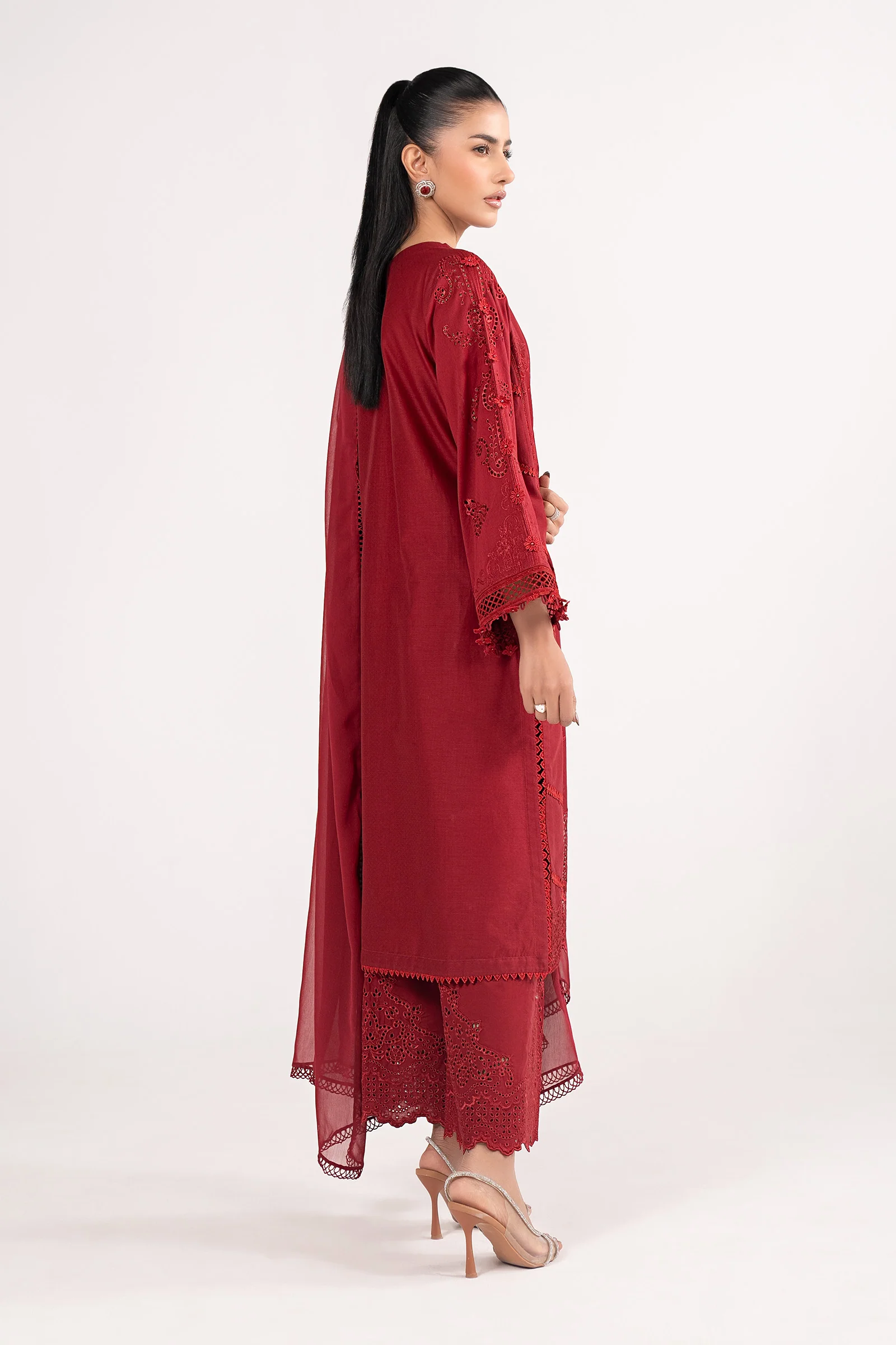 3 Piece Embroidered Dobby Lawn Suit - Image 8