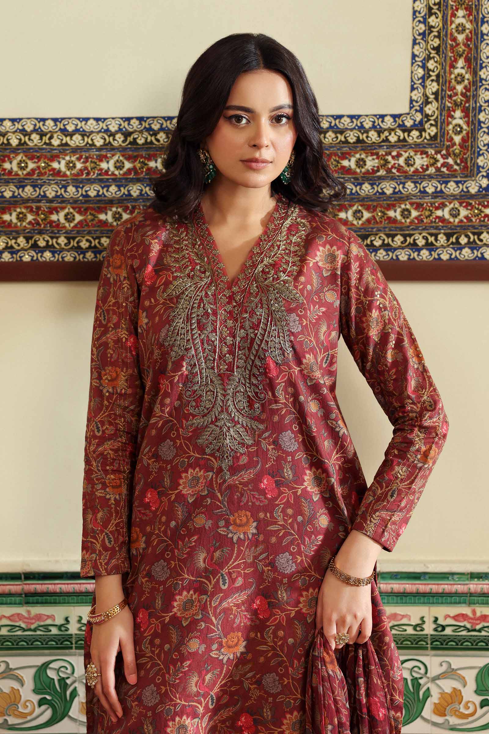 3 Piece Embroidered Dobby Lawn Suit - Image 2
