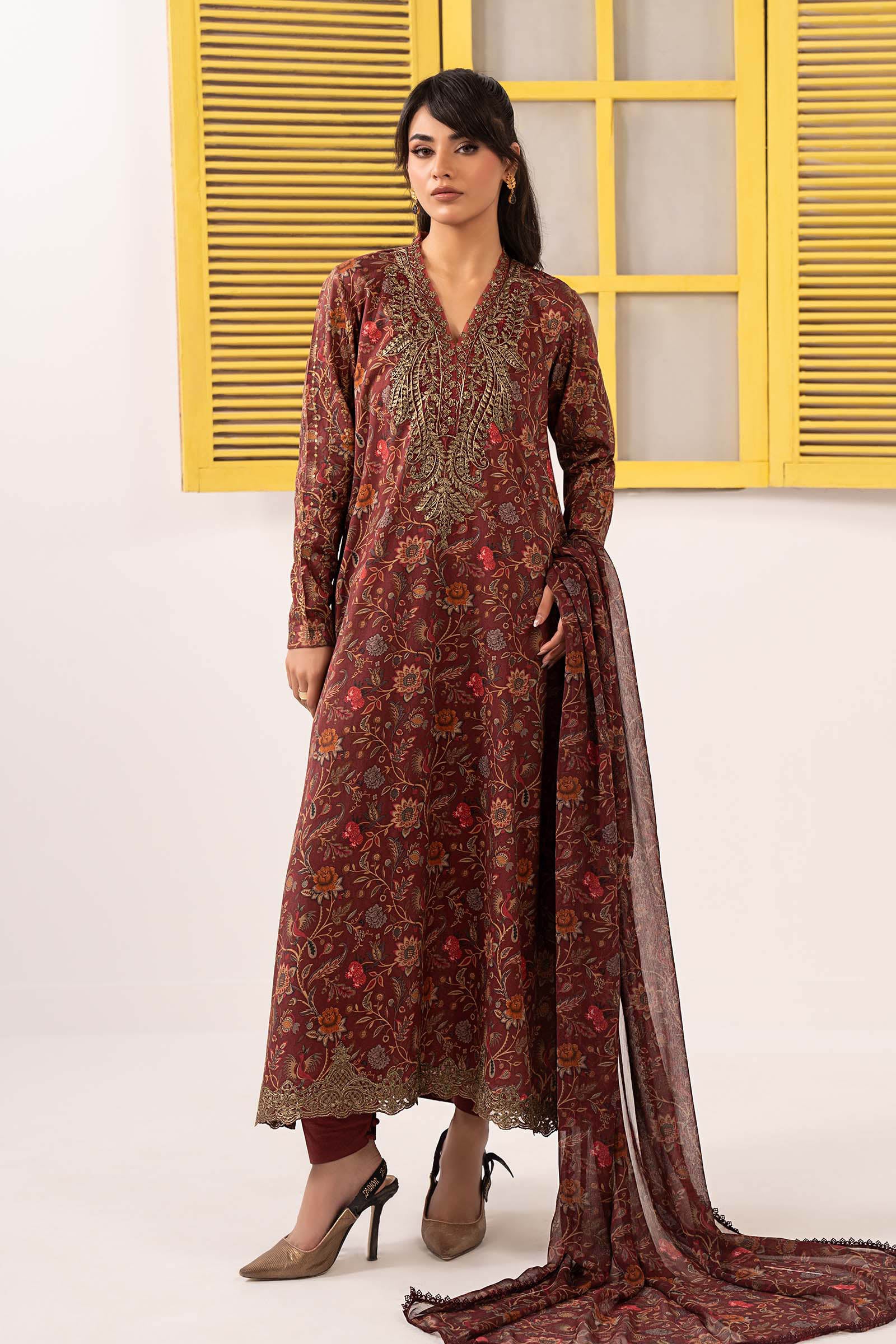 3 Piece Embroidered Dobby Lawn Suit - Image 6