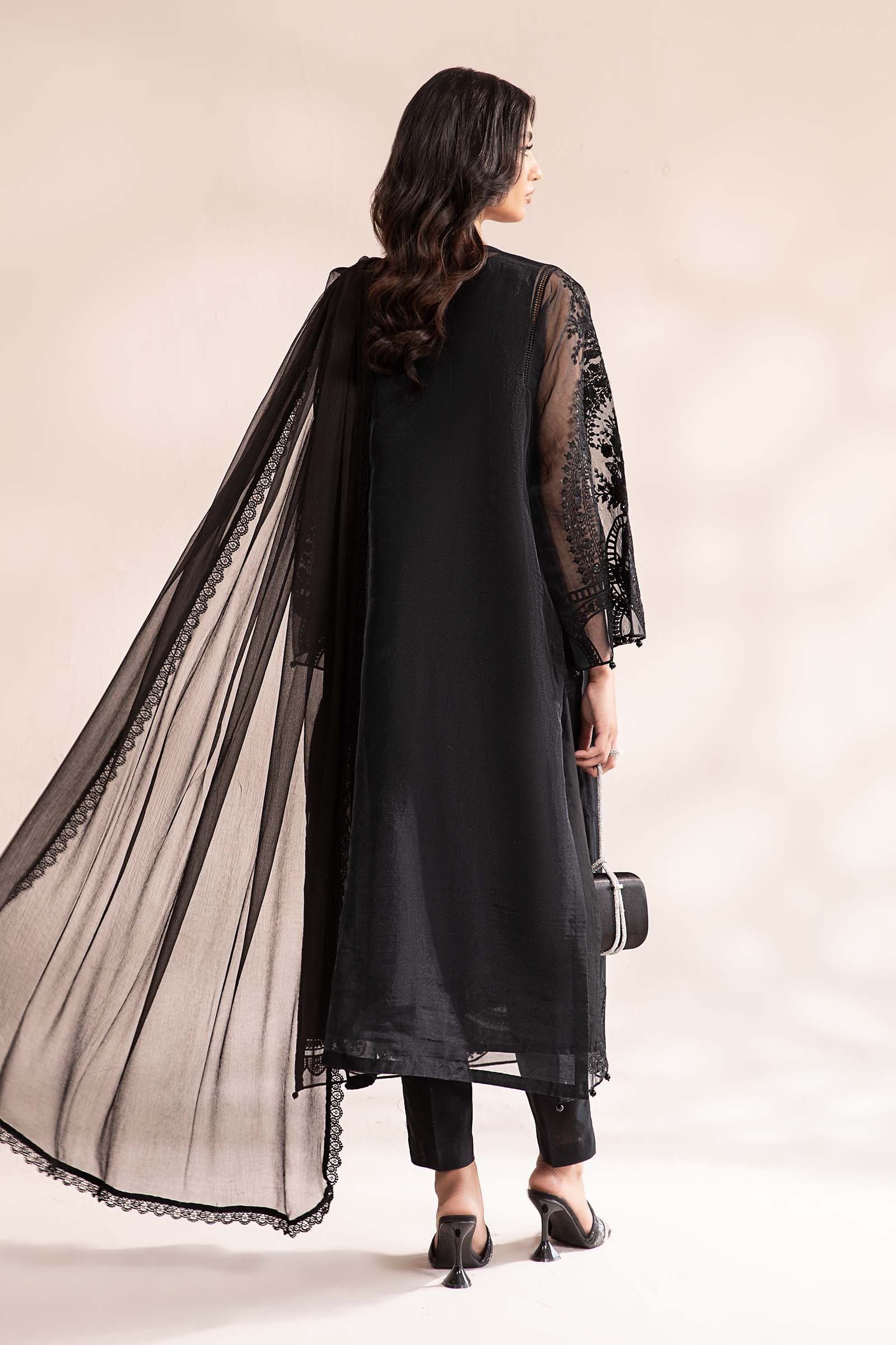 3 Piece Embroidered Organza Suit - Image 4