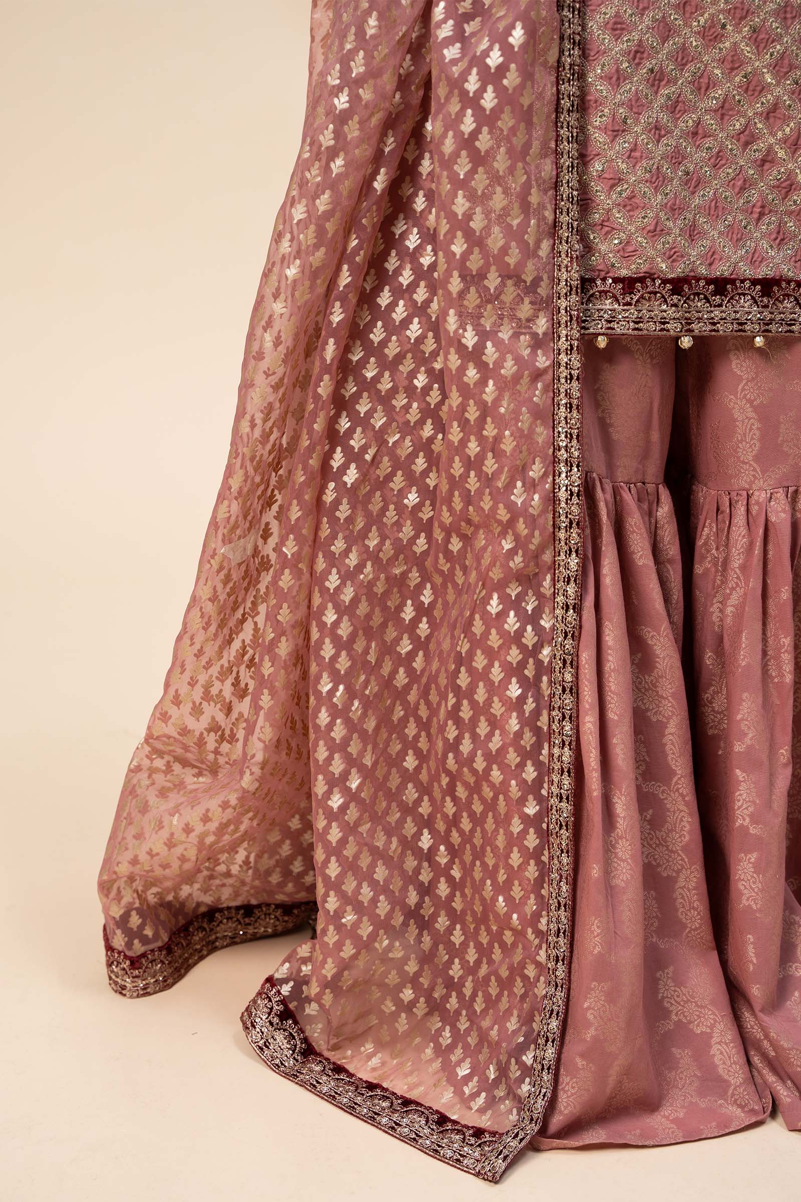 3 Piece Embroidered Linen Suit - Image 8