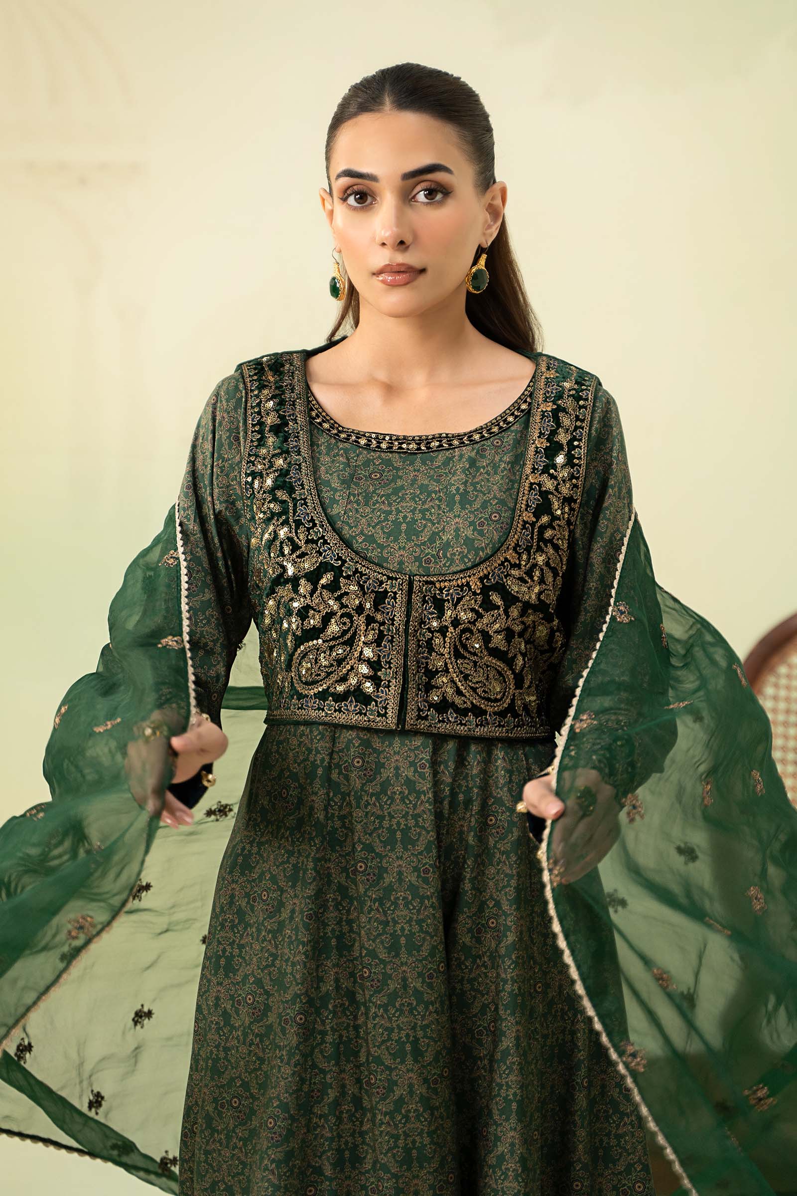 3 Piece Printed Linen Suit - Image 2