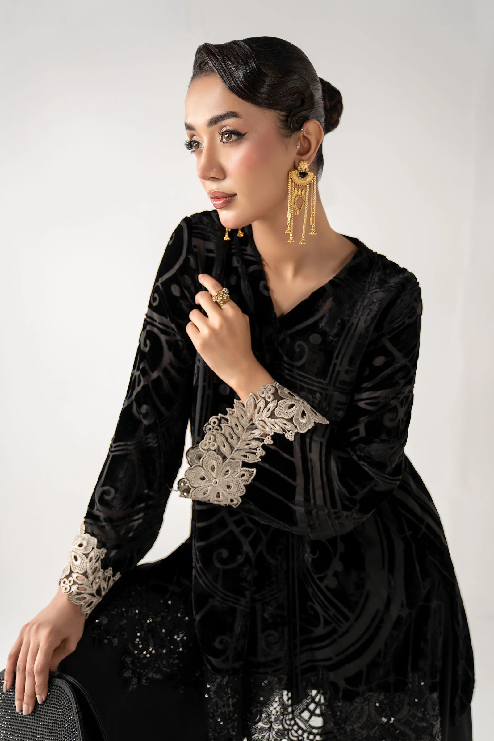 3 Piece Embroidered Palachi Suit - Image 2