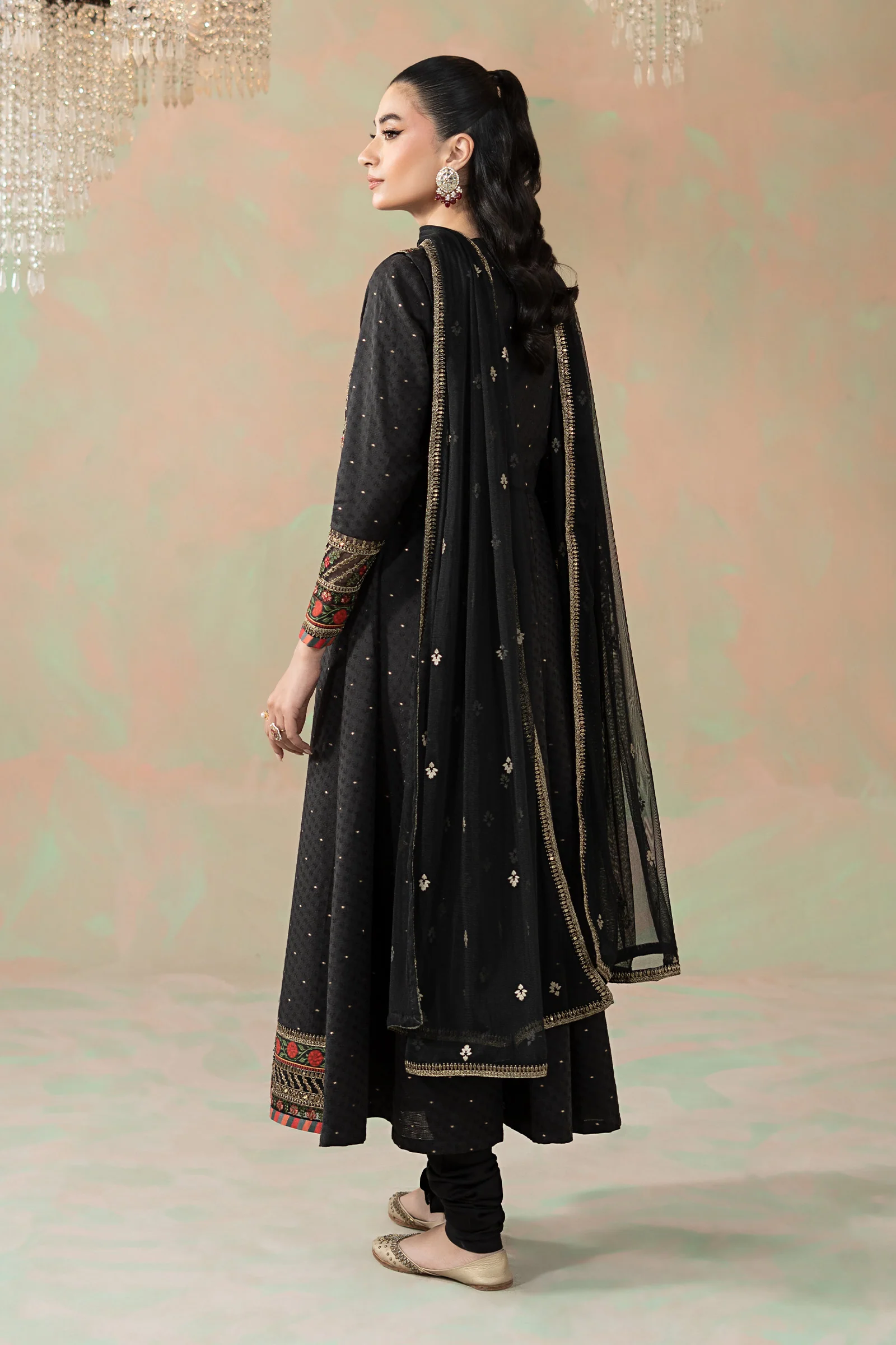 3 Piece Embroidered Filament Viscose Suit - Image 7