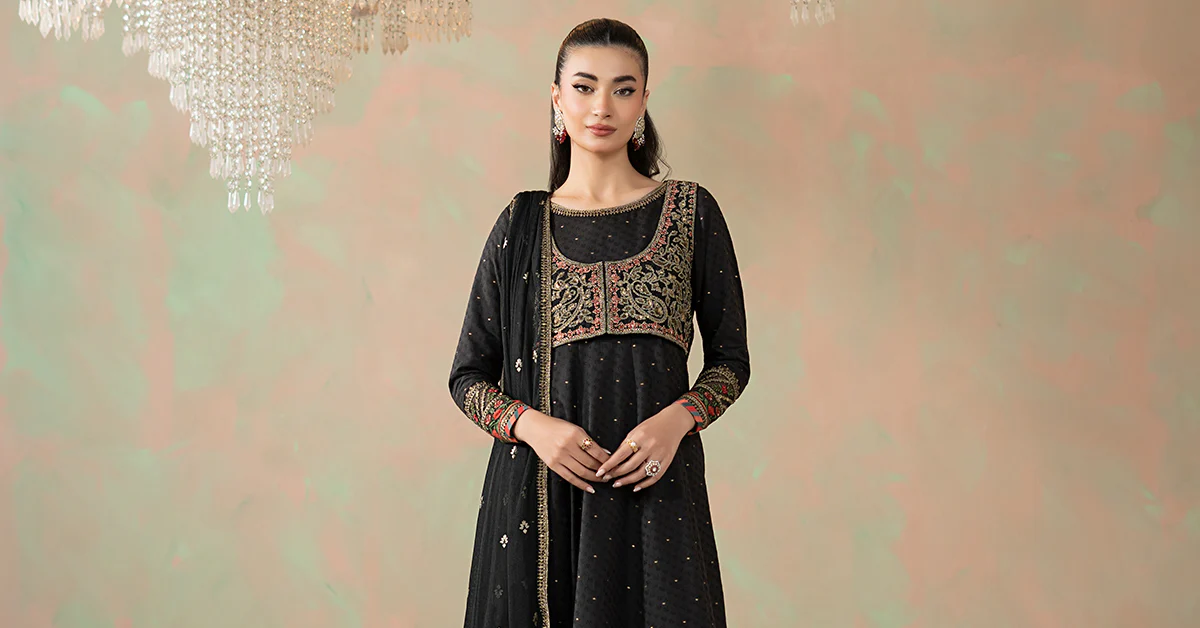 3 Piece Embroidered Filament Viscose Suit - Image 8