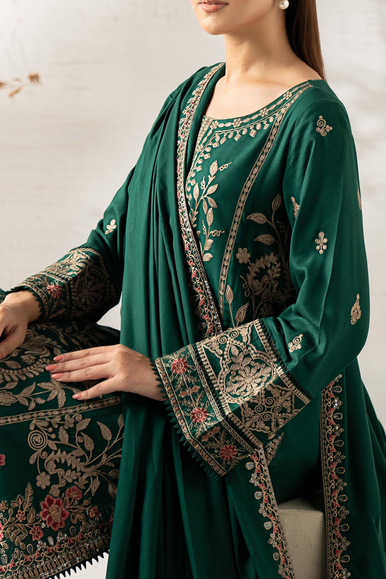 3 Piece Embroidered Linen Suit - Image 10