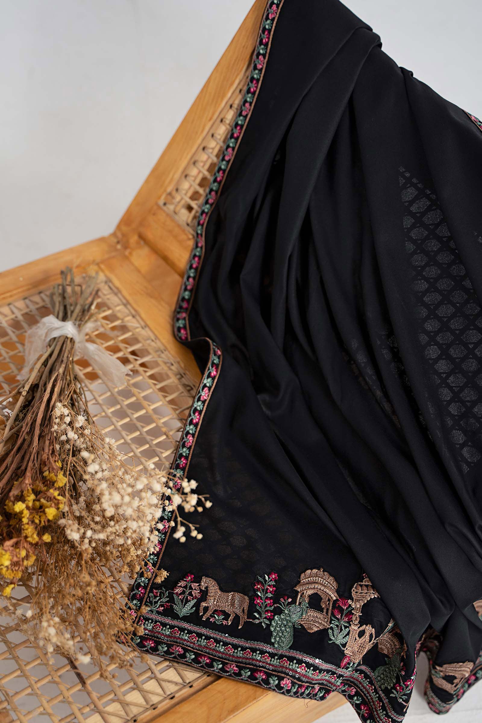 3 Piece Embroidered Khaddar Suit - Image 6