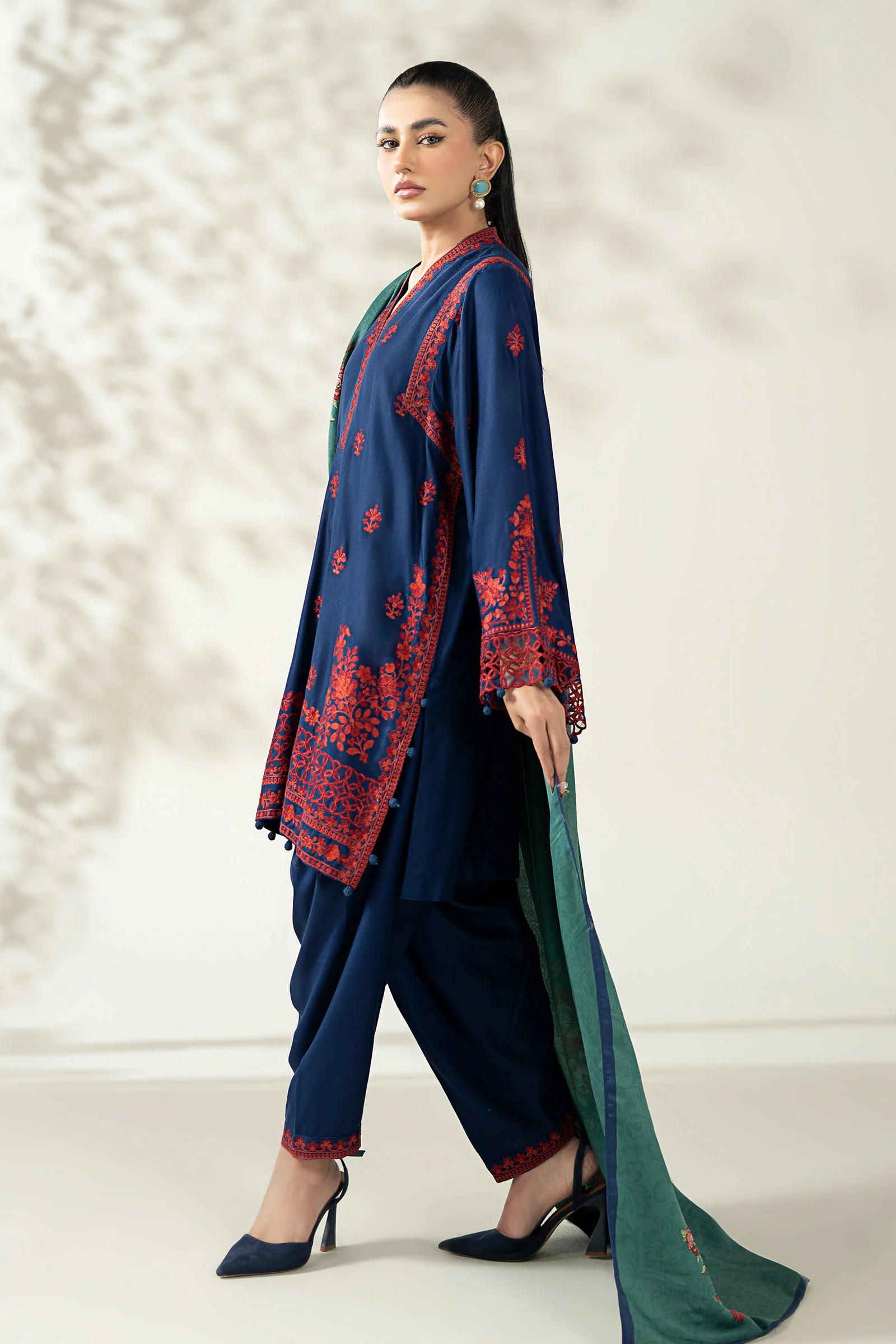 3 Piece Embroidered Marina Suit - Image 8