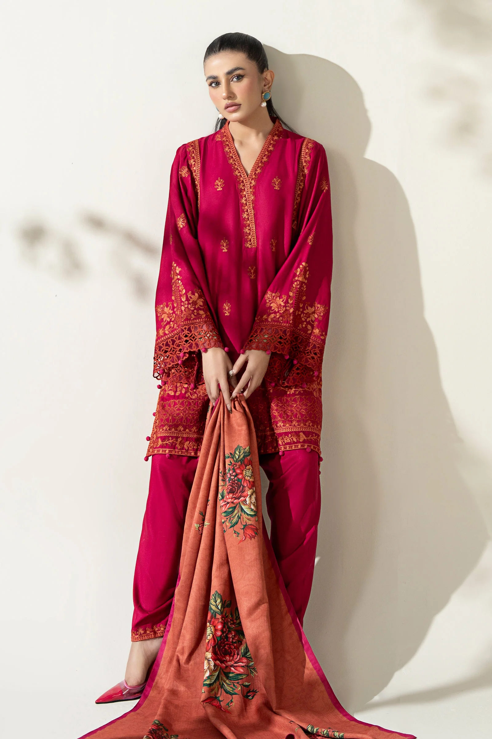 3 Piece Embroidered Marina Suit - Image 10