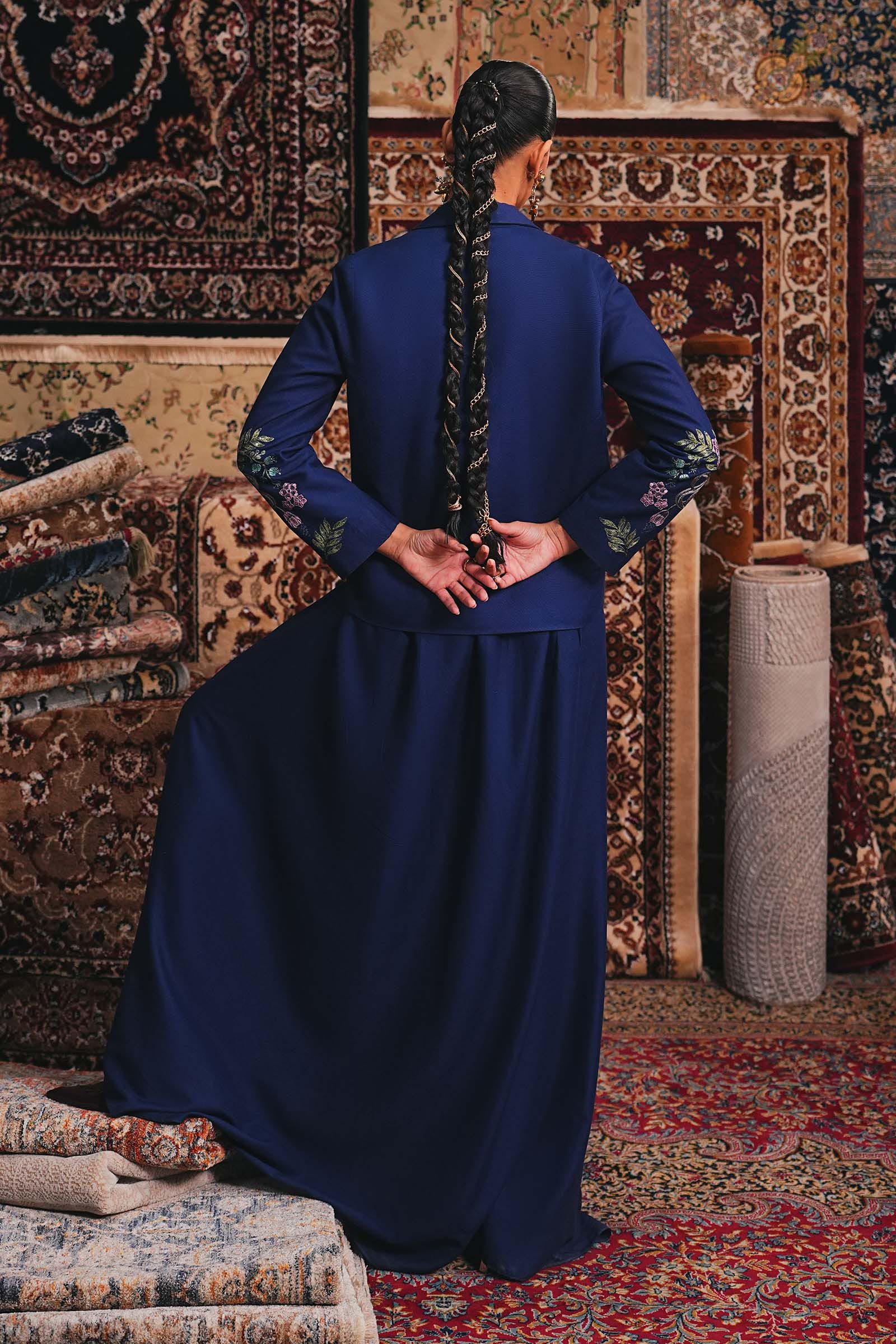 Embroidered Marina Twill Blazer Set - Image 8
