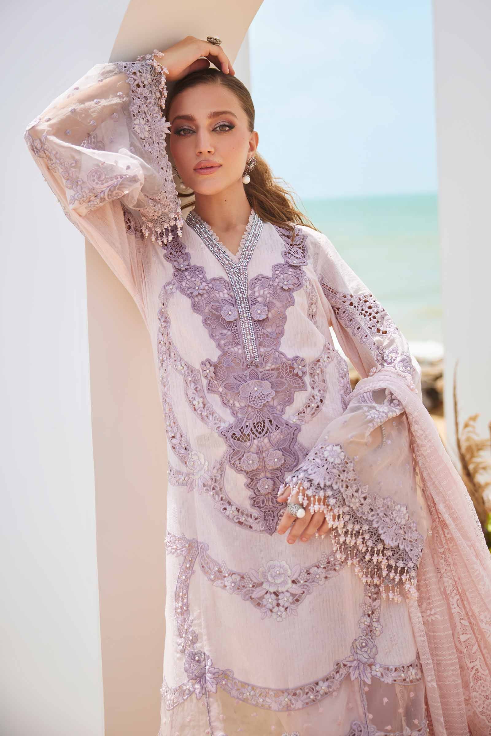 3 Piece Unstitched Embroidered Jacquard Lawn Suit | EID LAWN-25-02 - Image 2