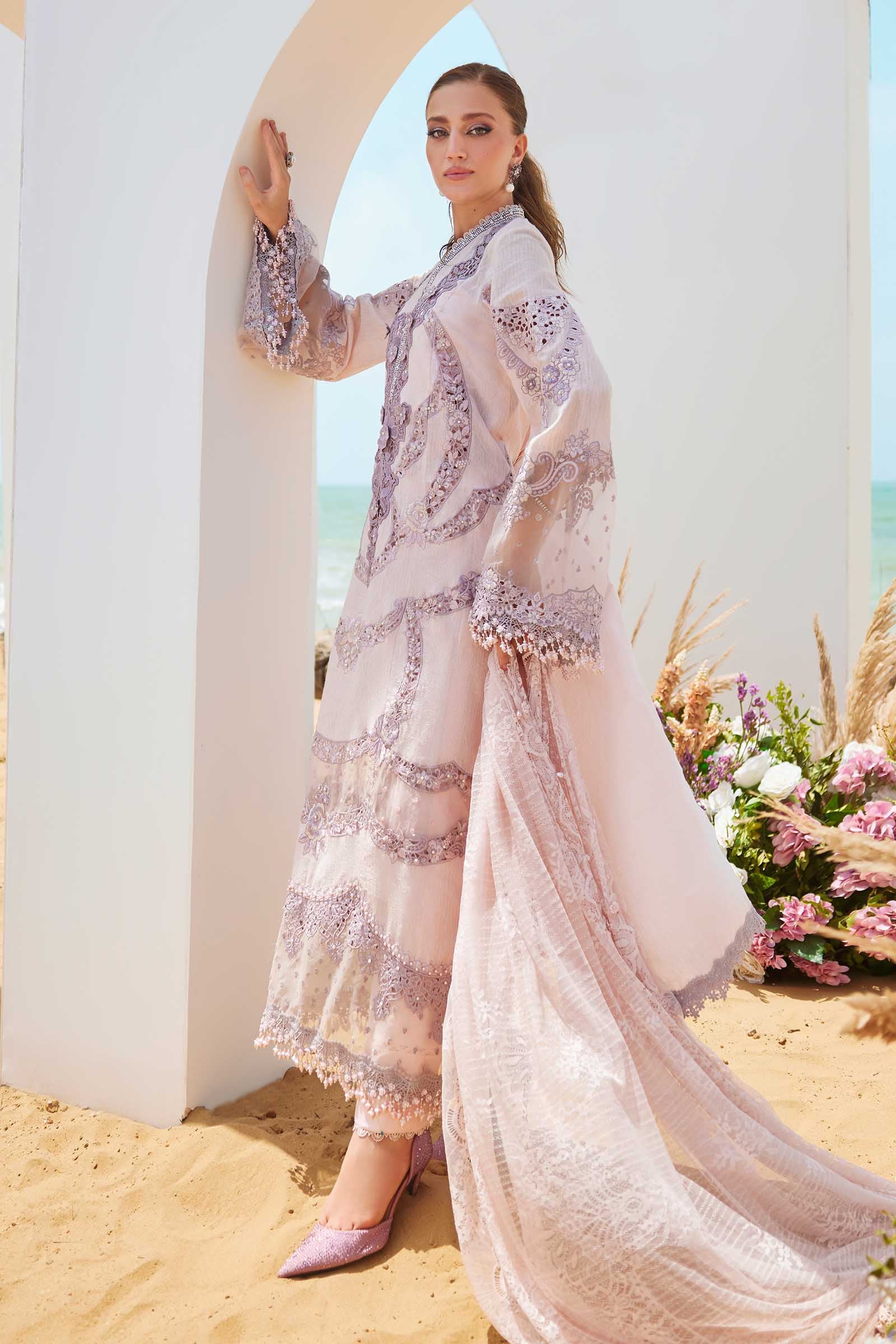 3 Piece Unstitched Embroidered Jacquard Lawn Suit | EID LAWN-25-02 - Image 5